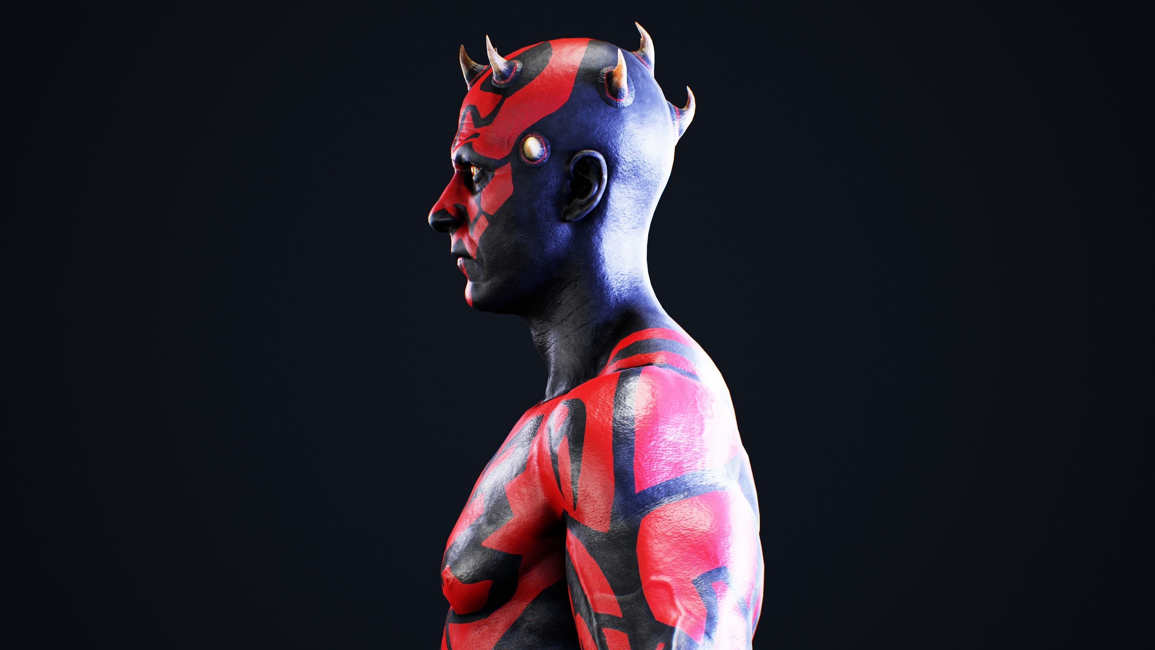 Darth Maul - Original Look Low-poly 3D model_6