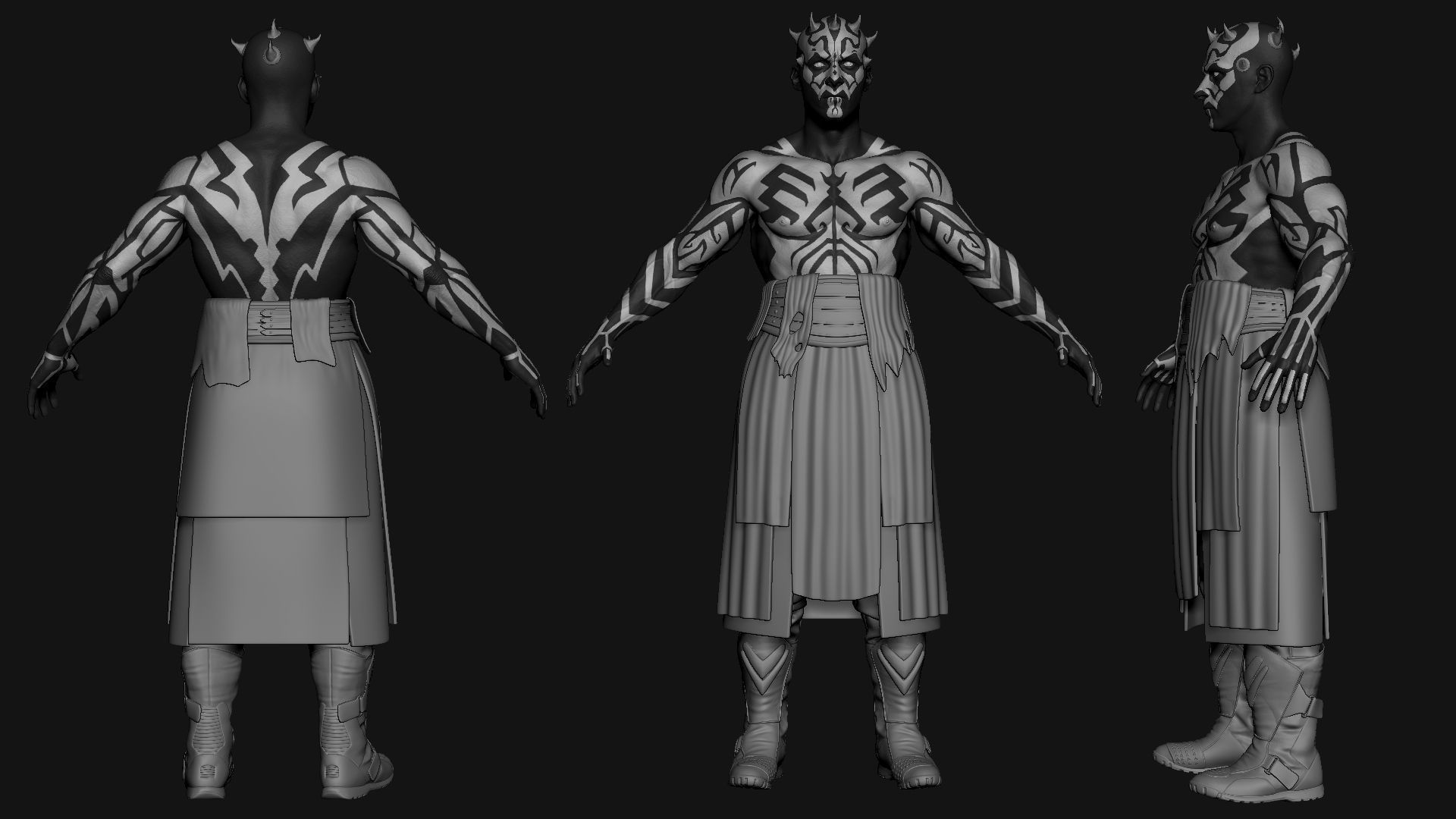 Darth Maul - Original Look Low-poly 3D model_20