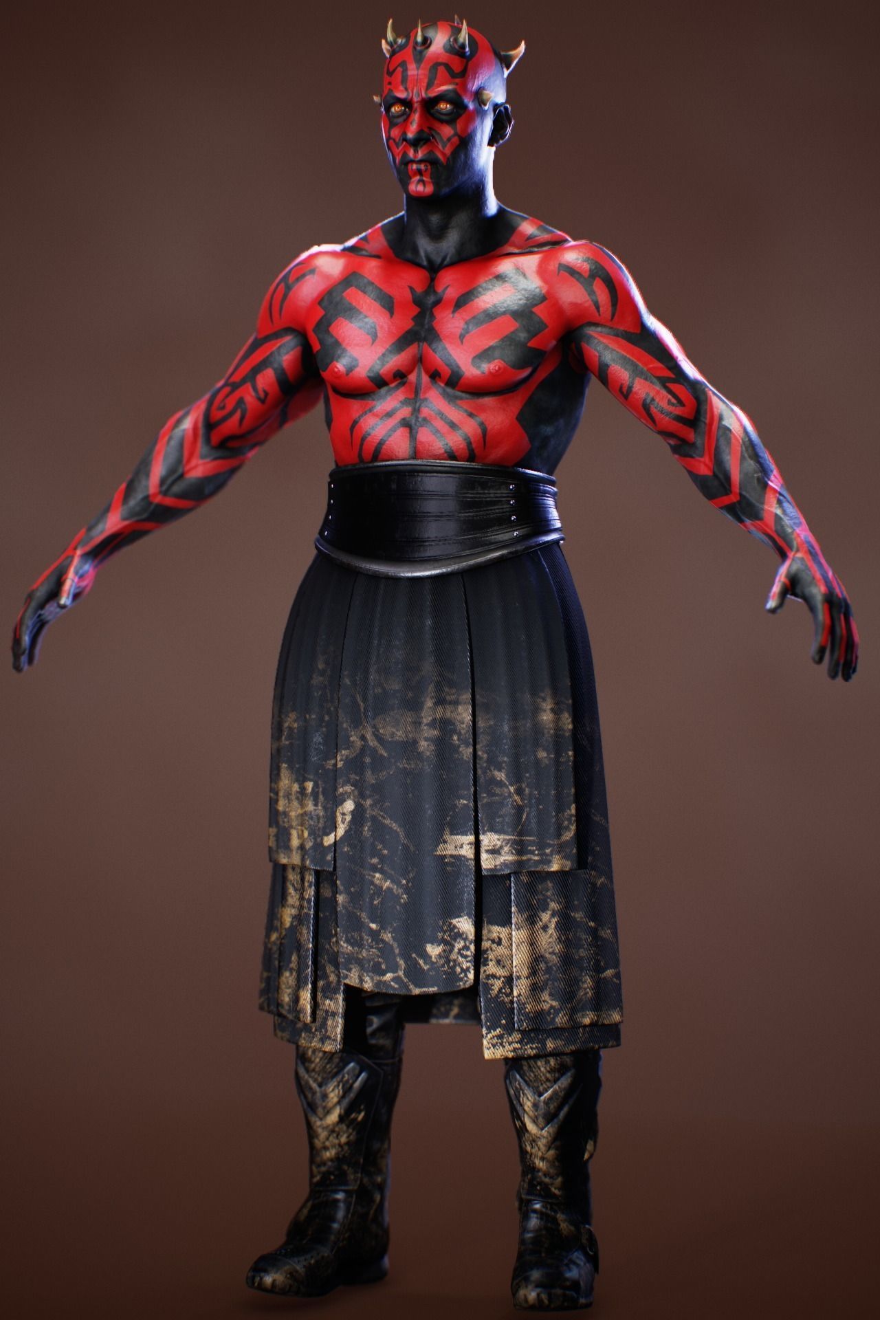 Darth Maul - Original Look Low-poly 3D model_10