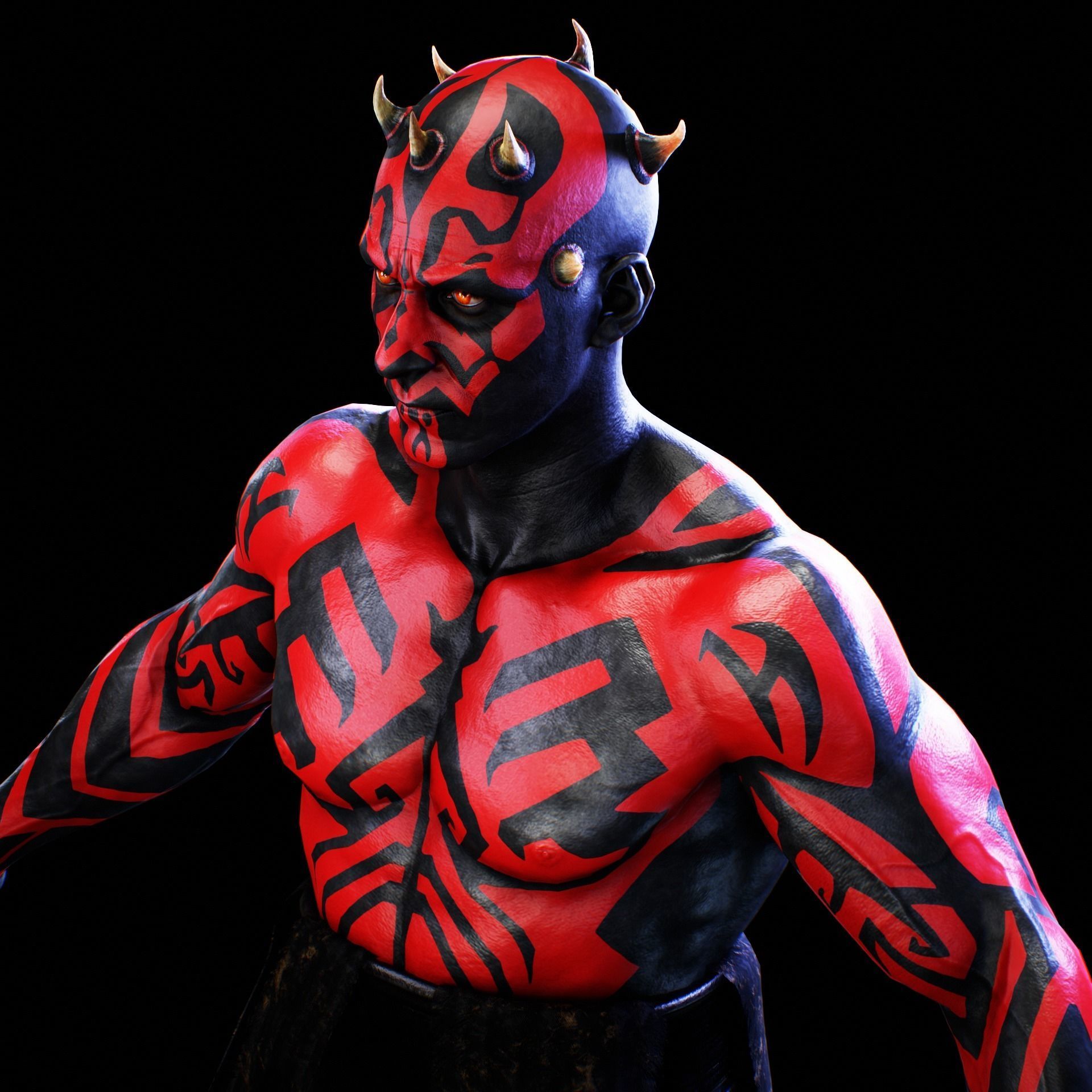 Darth Maul - Original Look Low-poly 3D model_4