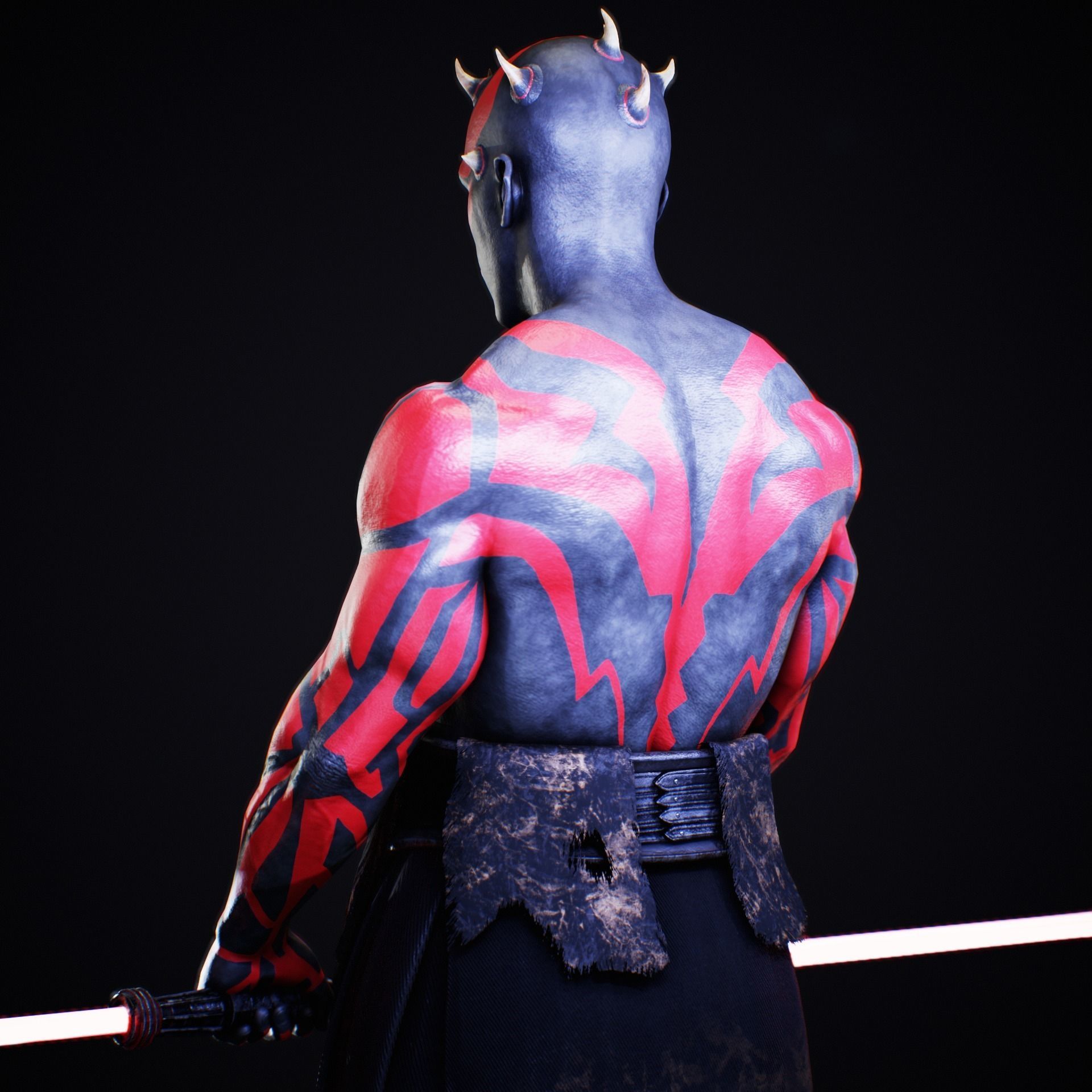 Darth Maul - Original Look Low-poly 3D model_14