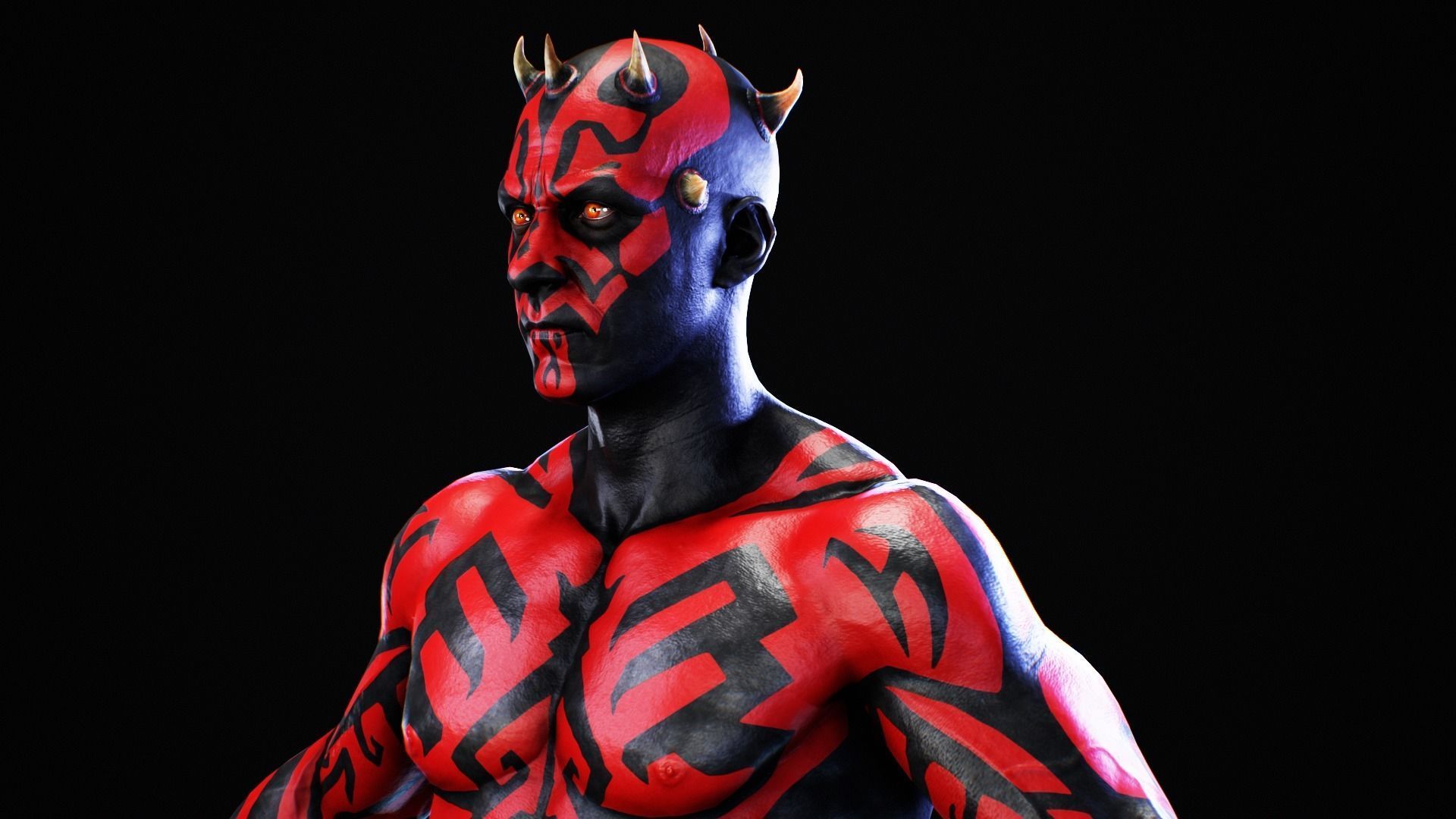 Darth Maul - Original Look Low-poly 3D model_3