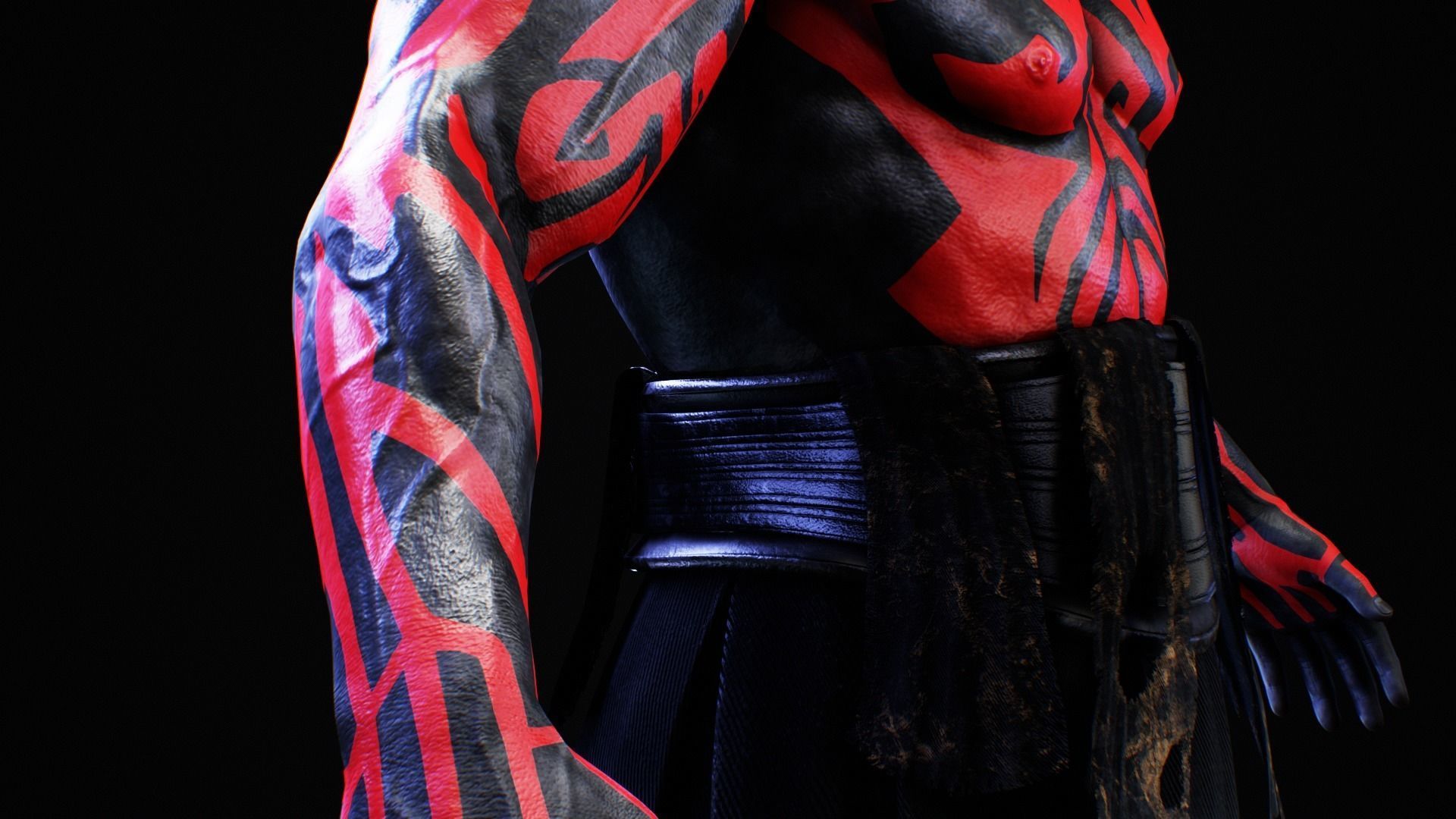 Darth Maul - Original Look Low-poly 3D model_15