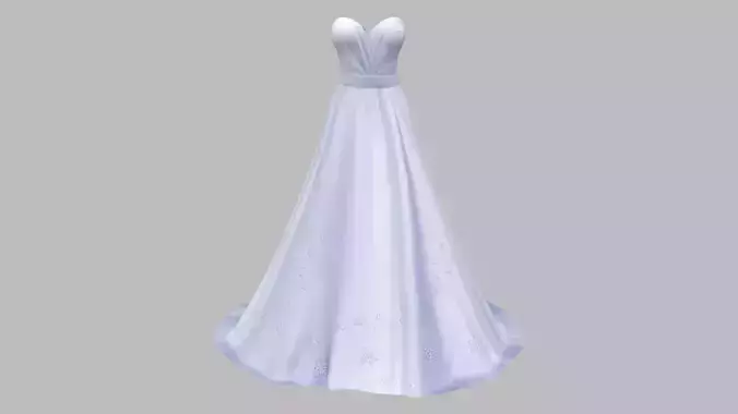 Strapless Winter Gown Dress