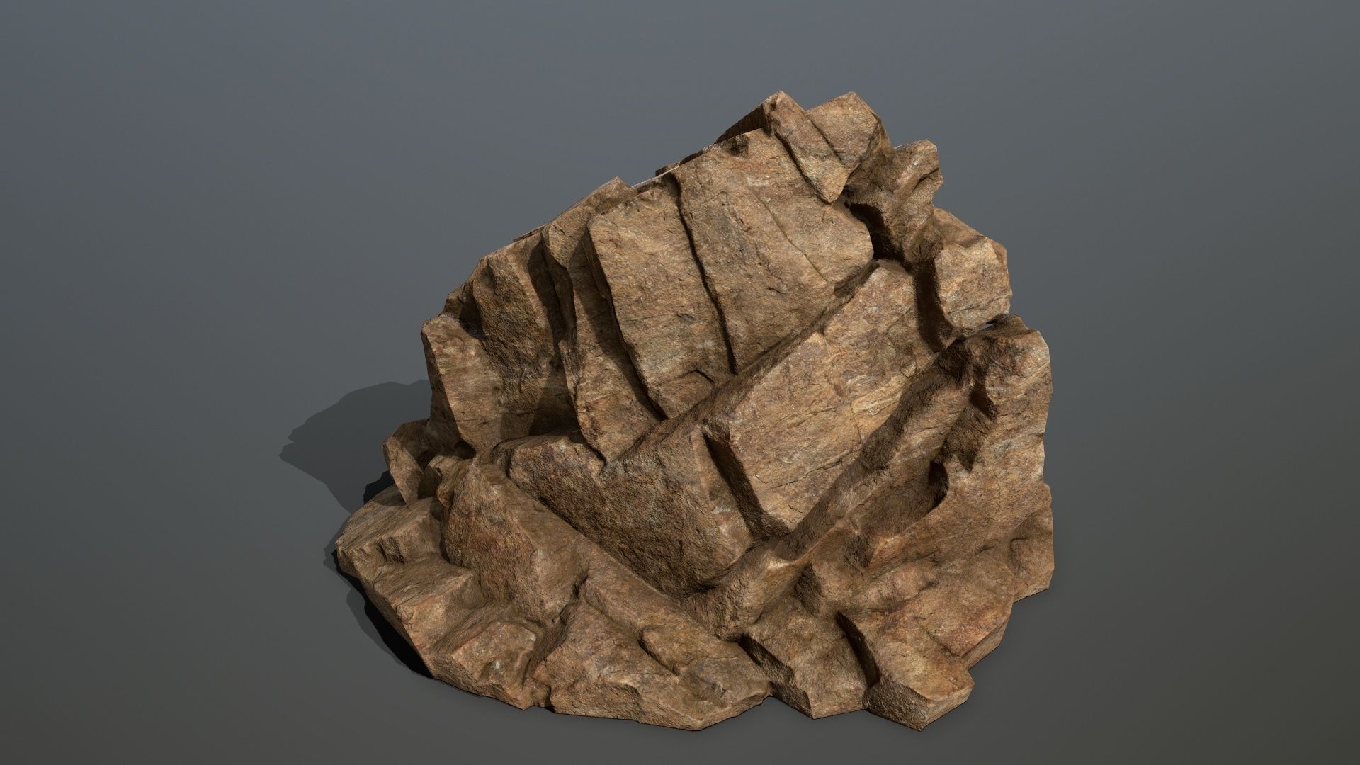 Mountain 3 rock Low-poly 3D model_9
