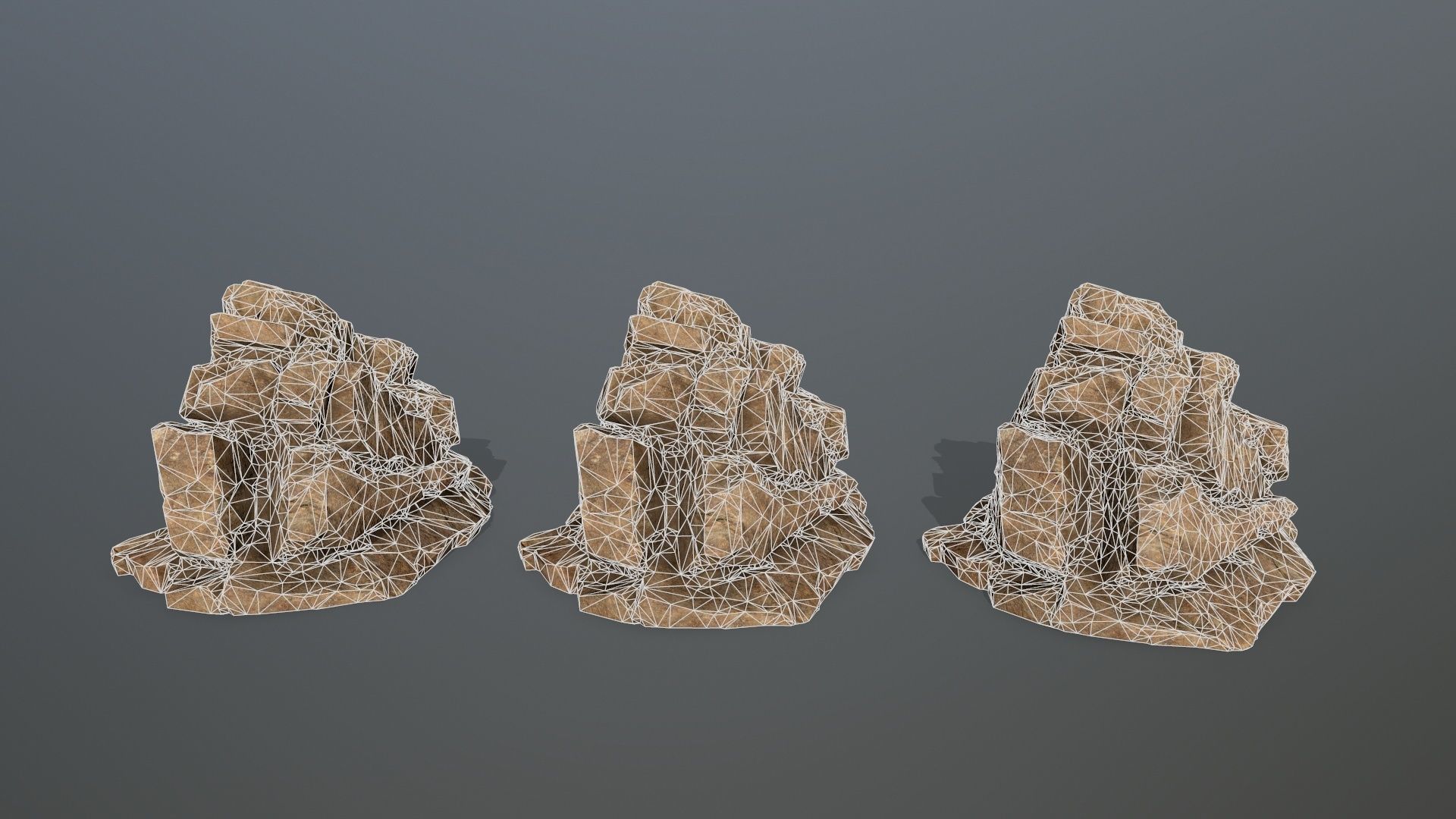 Mountain 3 rock Low-poly 3D model_18