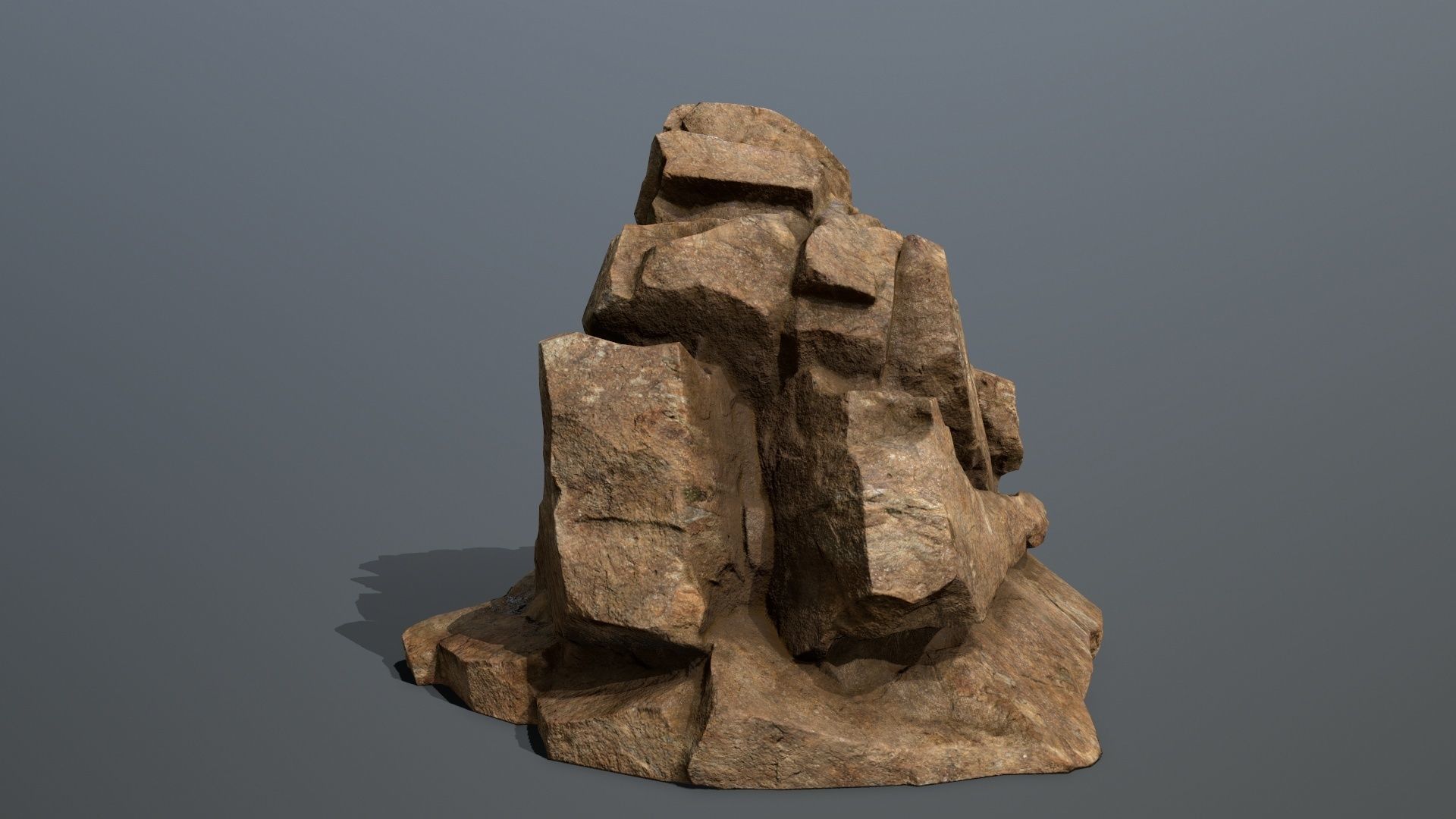 Mountain 3 rock Low-poly 3D model_7