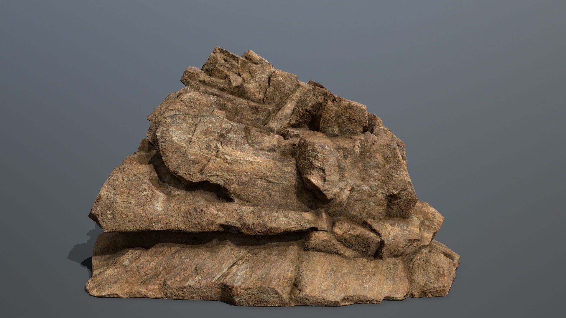 Mountain 3 rock Low-poly 3D model_5