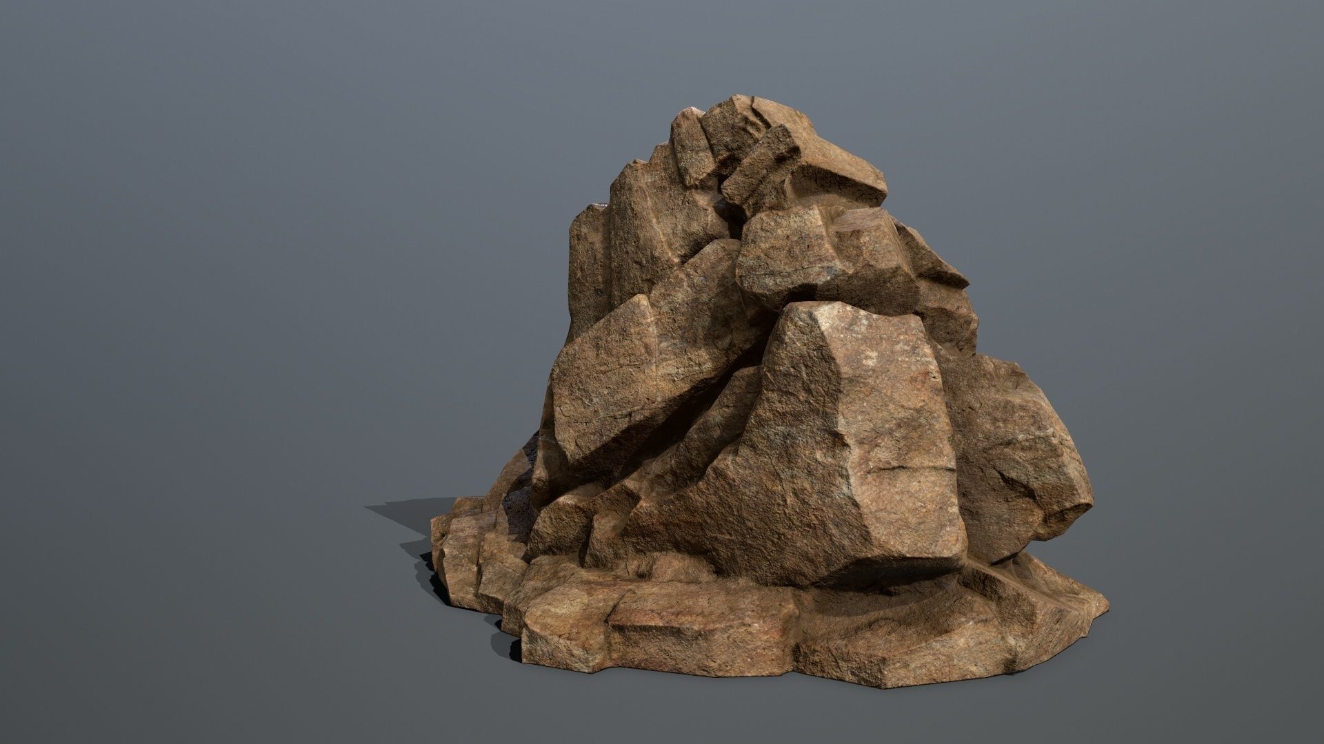 Mountain 3 rock Low-poly 3D model_8