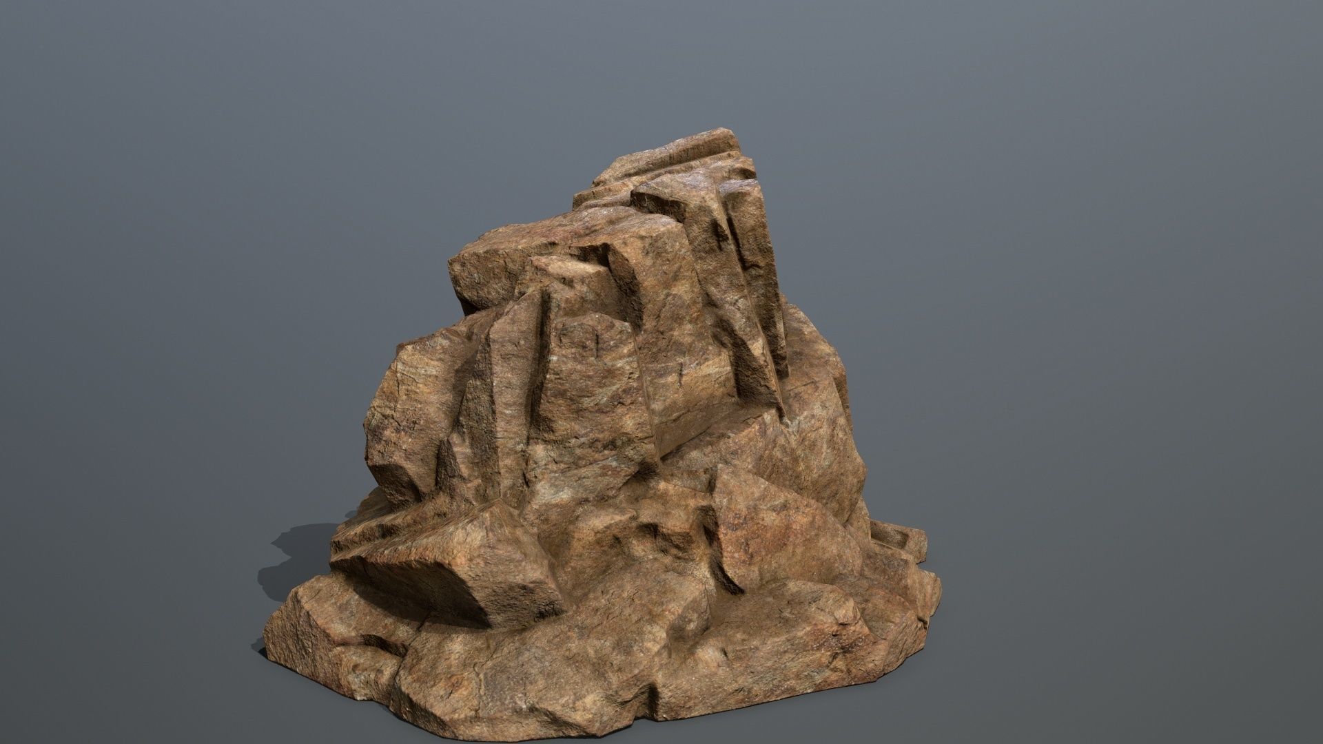 Mountain 3 rock Low-poly 3D model_3