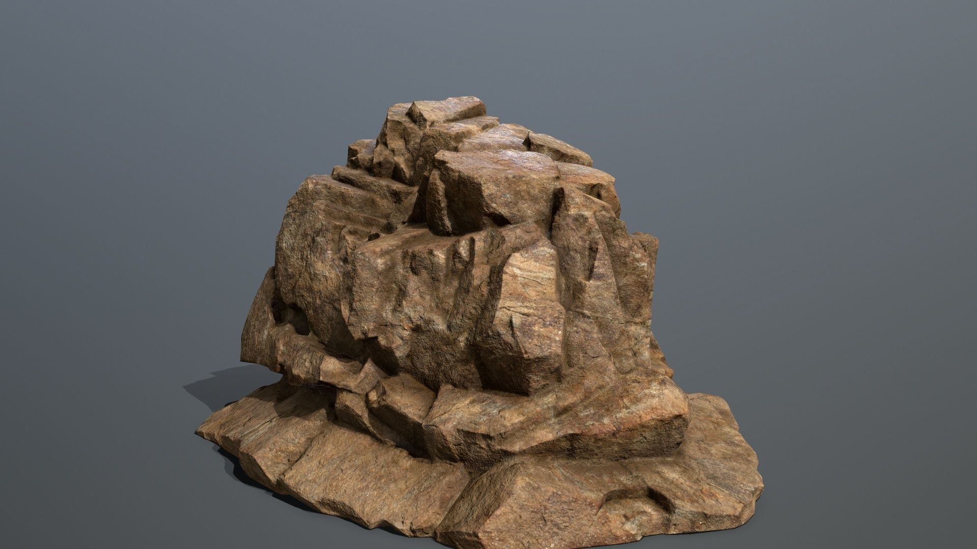 Mountain 3 rock Low-poly 3D model_4
