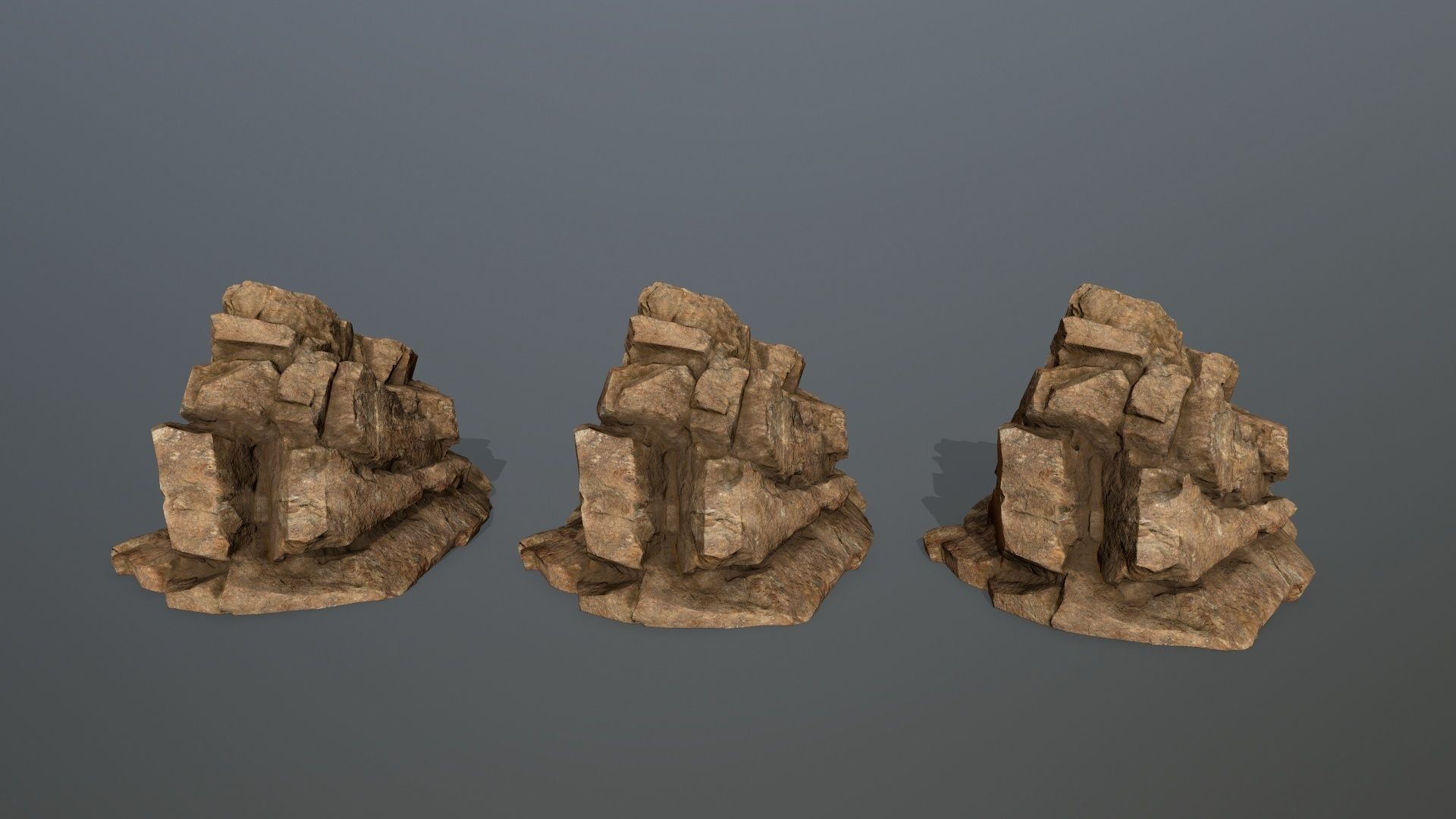 Mountain 3 rock Low-poly 3D model_17
