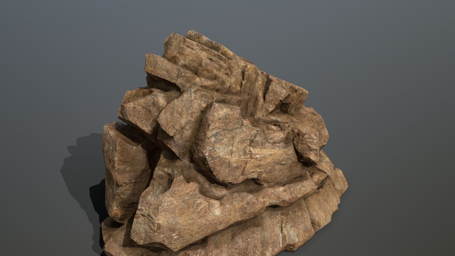 Mountain 3 rock Low-poly 3D model_12