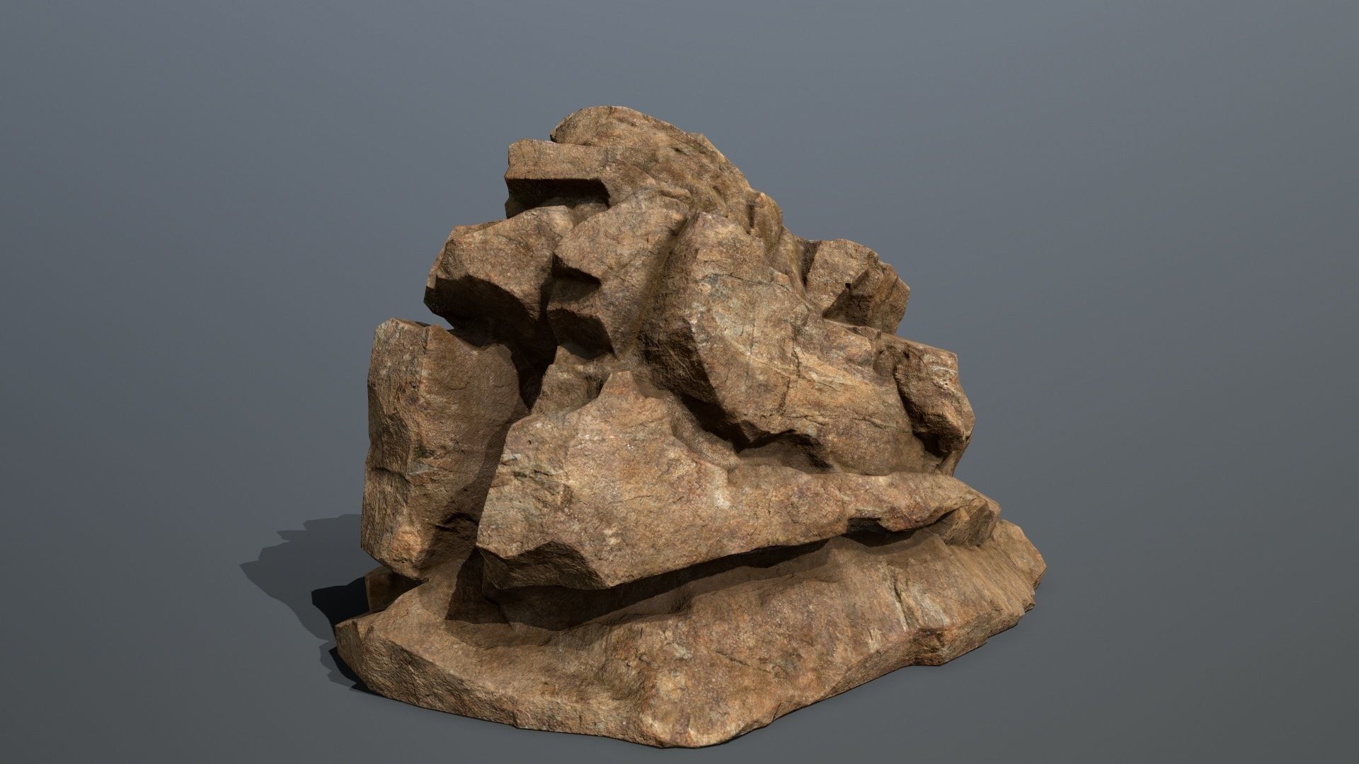 Mountain 3 rock Low-poly 3D model_6