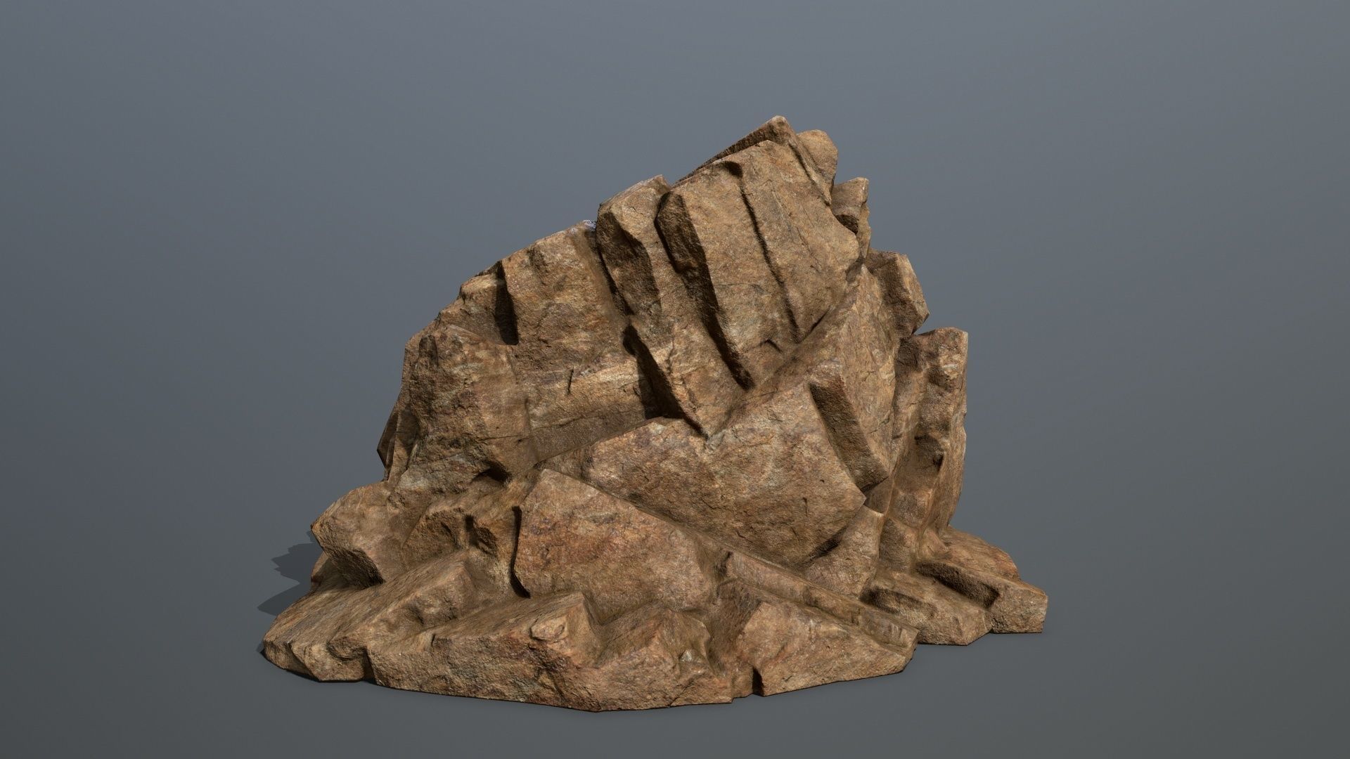 Mountain 3 rock Low-poly 3D model_2