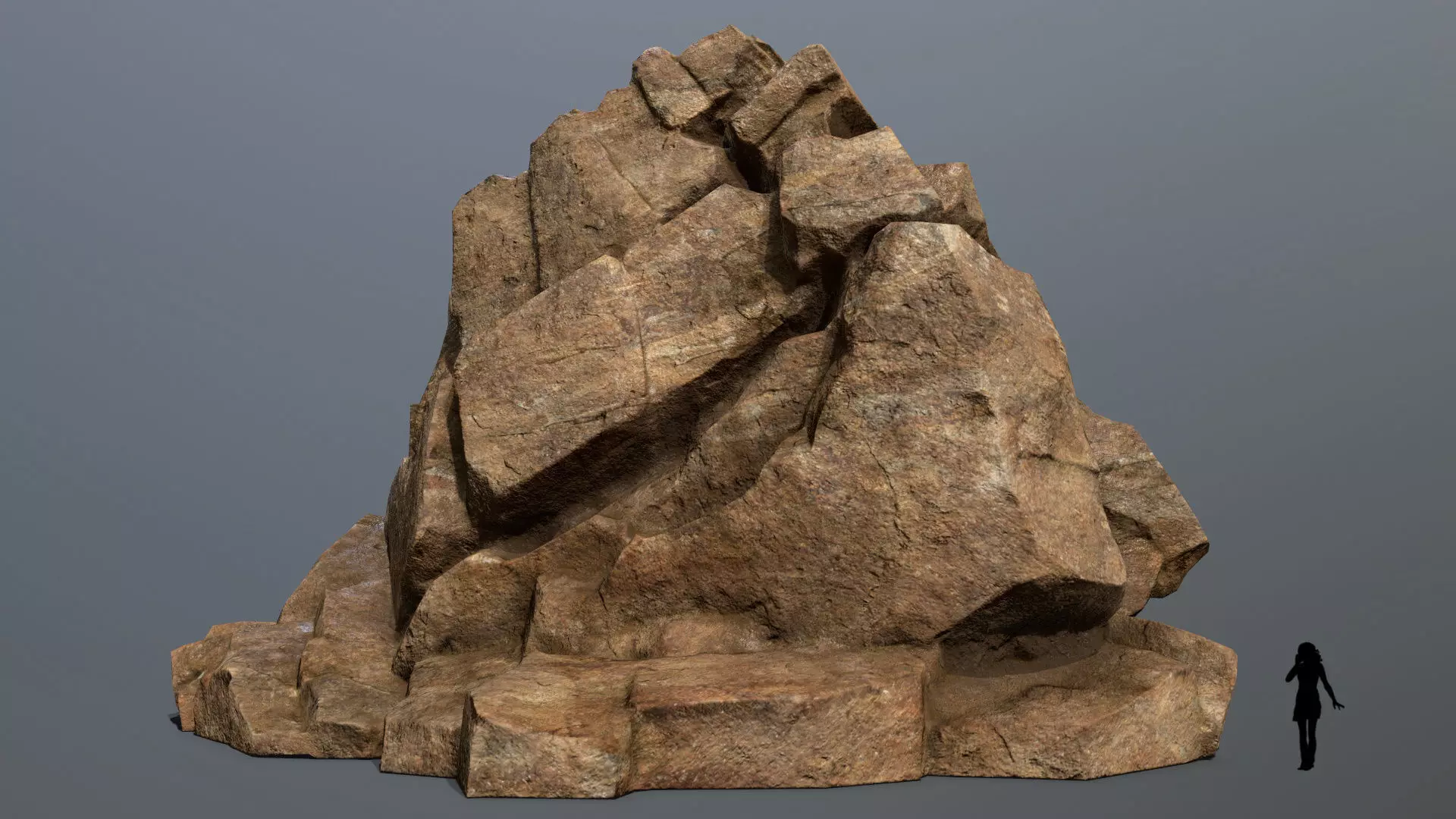 Mountain 3 rock Low-poly 3D model_0