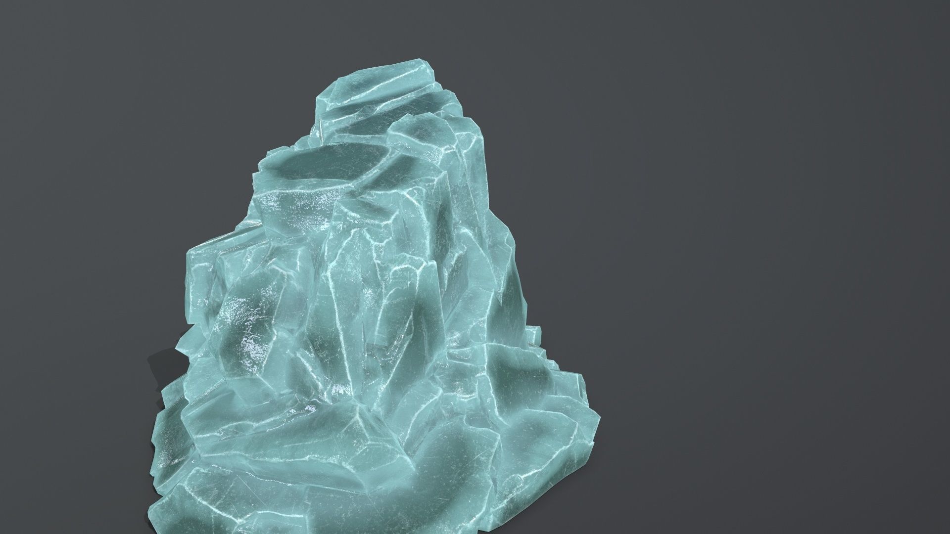 Ice Mountain Low-poly 3D model_10