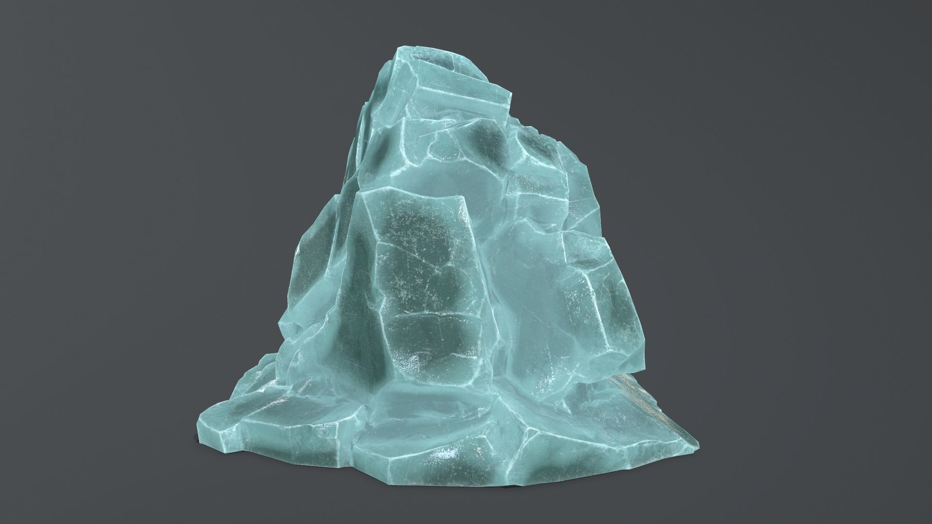 Ice Mountain Low-poly 3D model_7