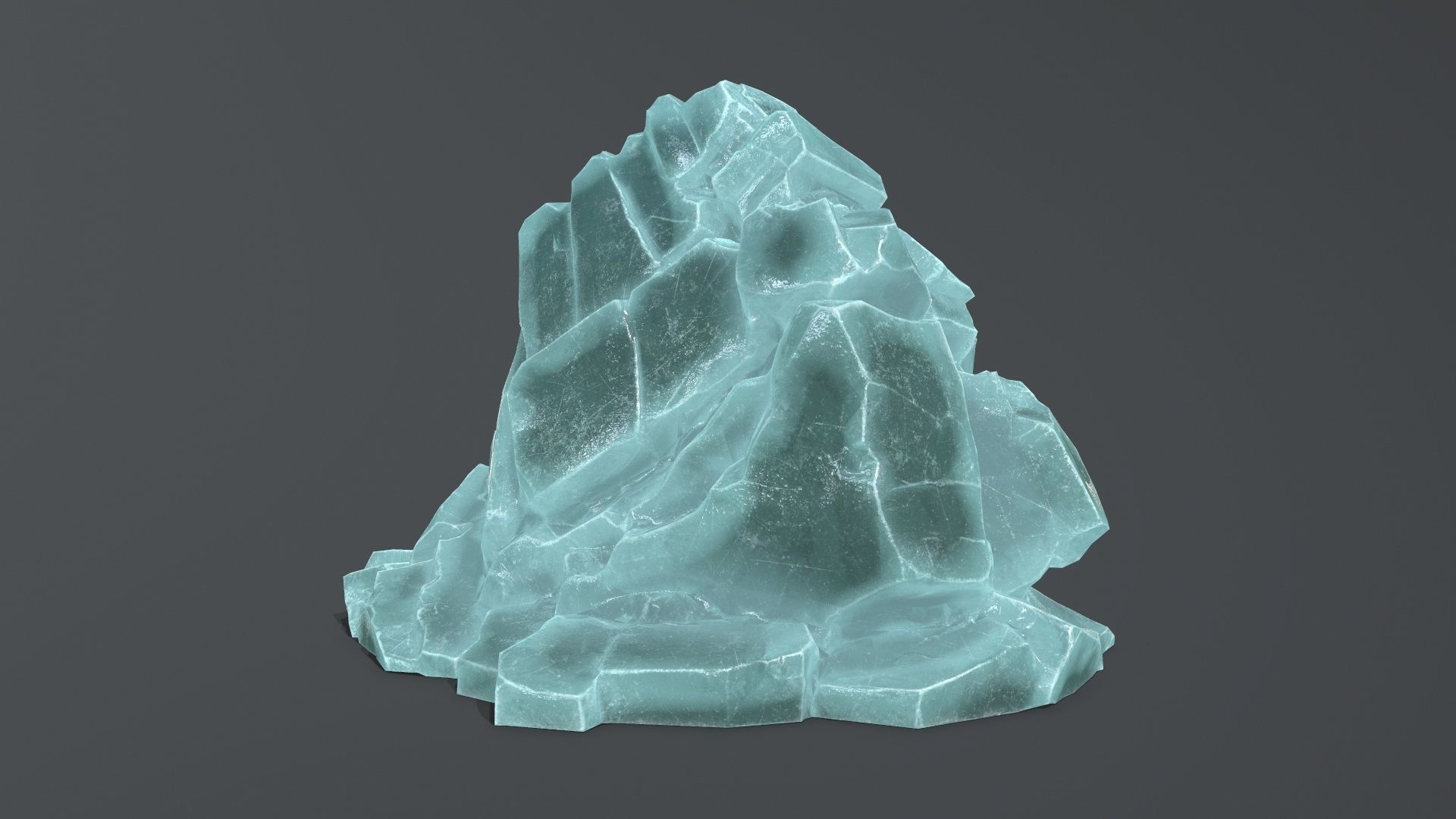 Ice Mountain Low-poly 3D model_8
