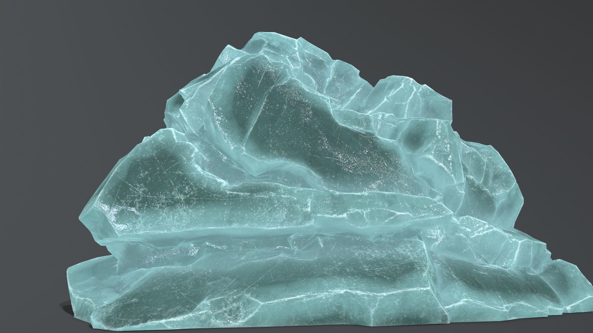 Ice Mountain Low-poly 3D model_14