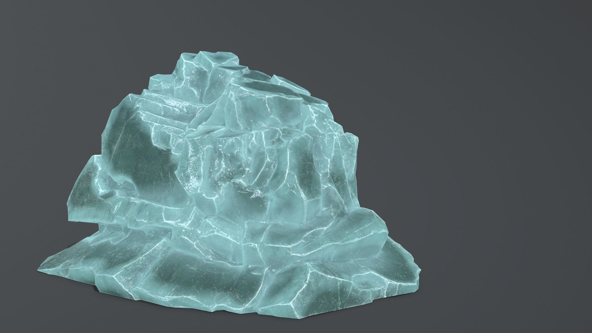Ice Mountain Low-poly 3D model_4