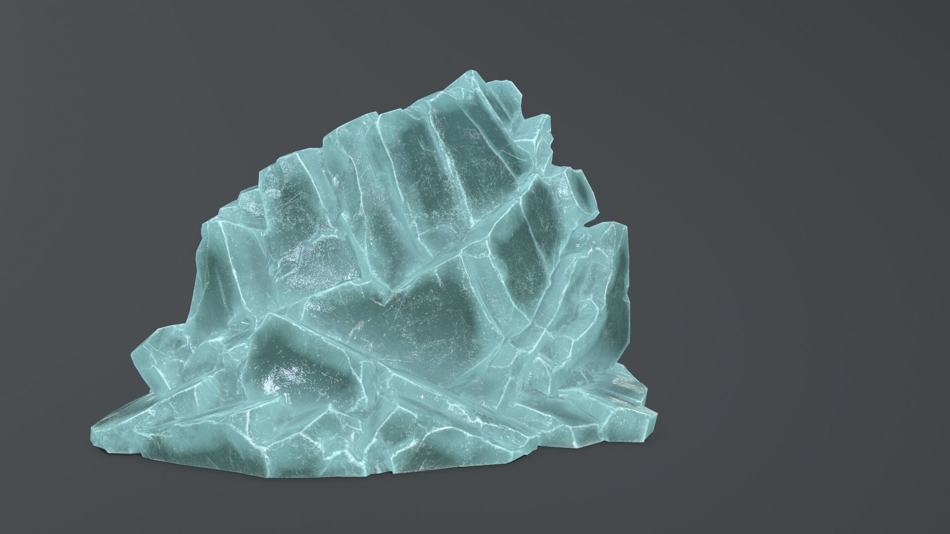 Ice Mountain Low-poly 3D model_2
