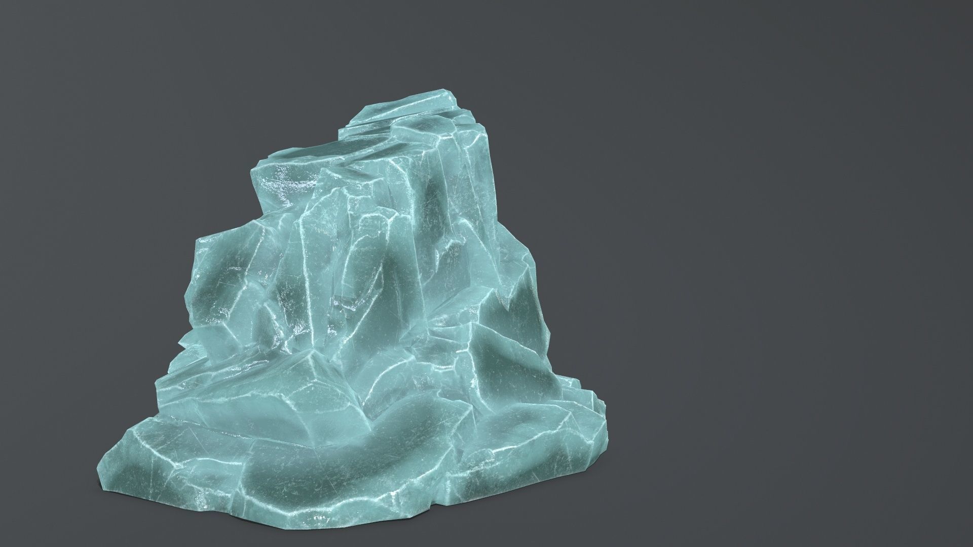 Ice Mountain Low-poly 3D model_3
