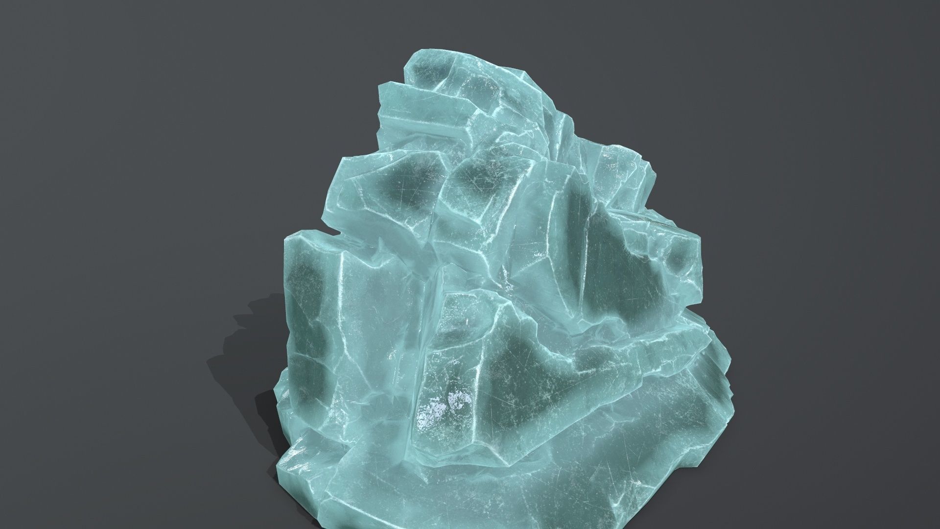 Ice Mountain Low-poly 3D model_12