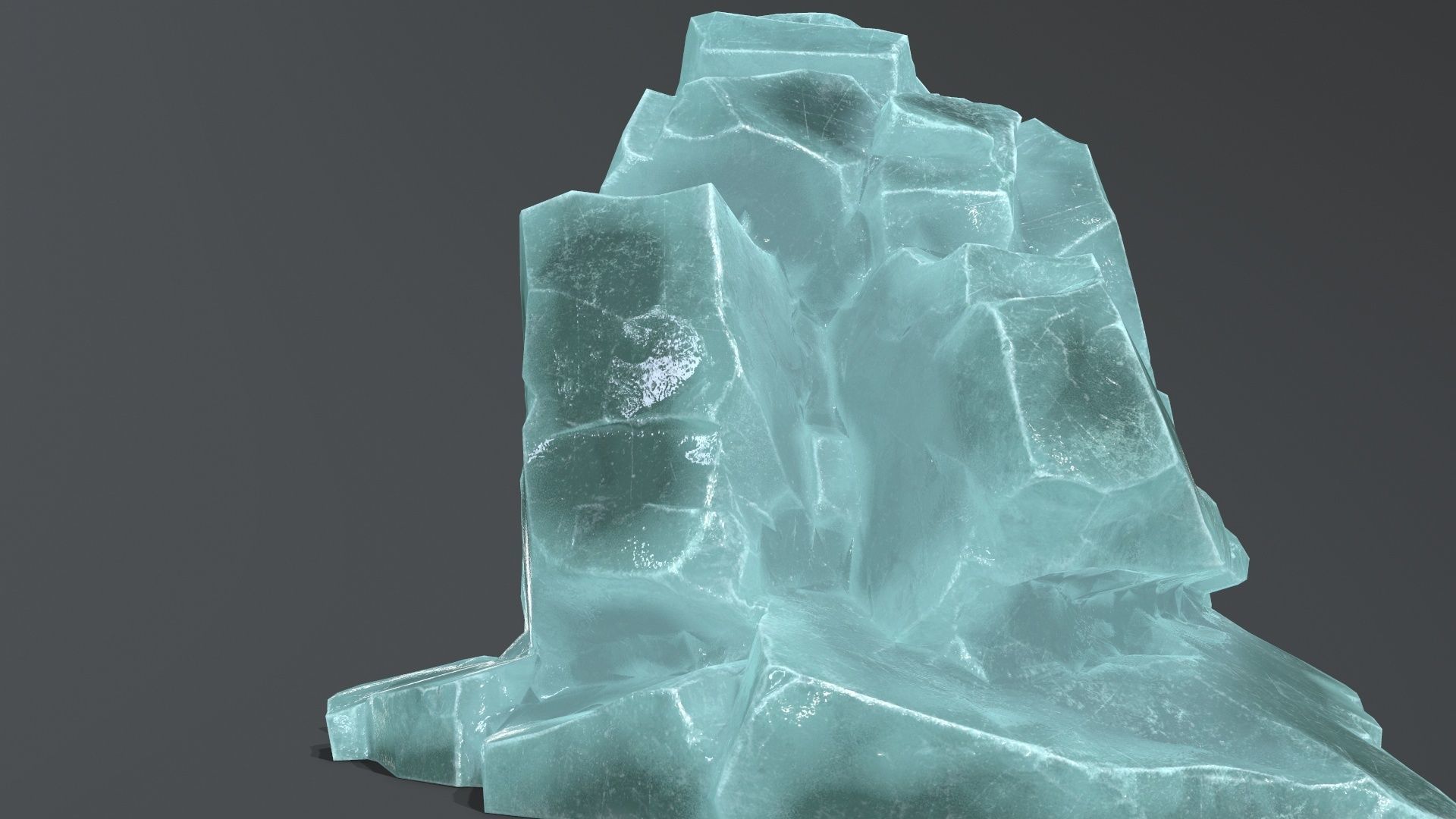 Ice Mountain Low-poly 3D model_15