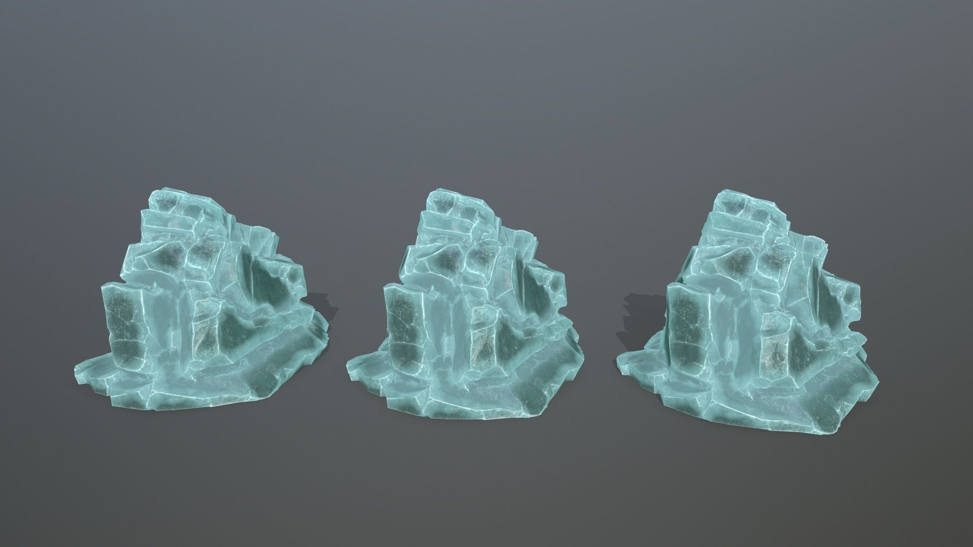 Ice Mountain Low-poly 3D model_17