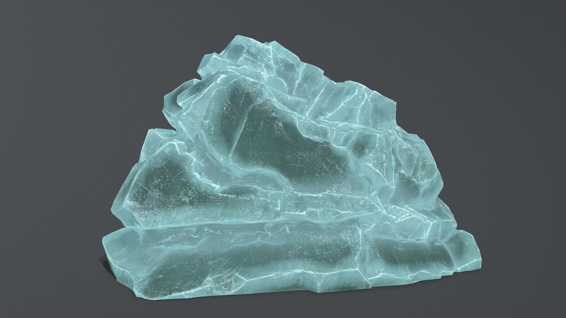 Ice Mountain Low-poly 3D model_5