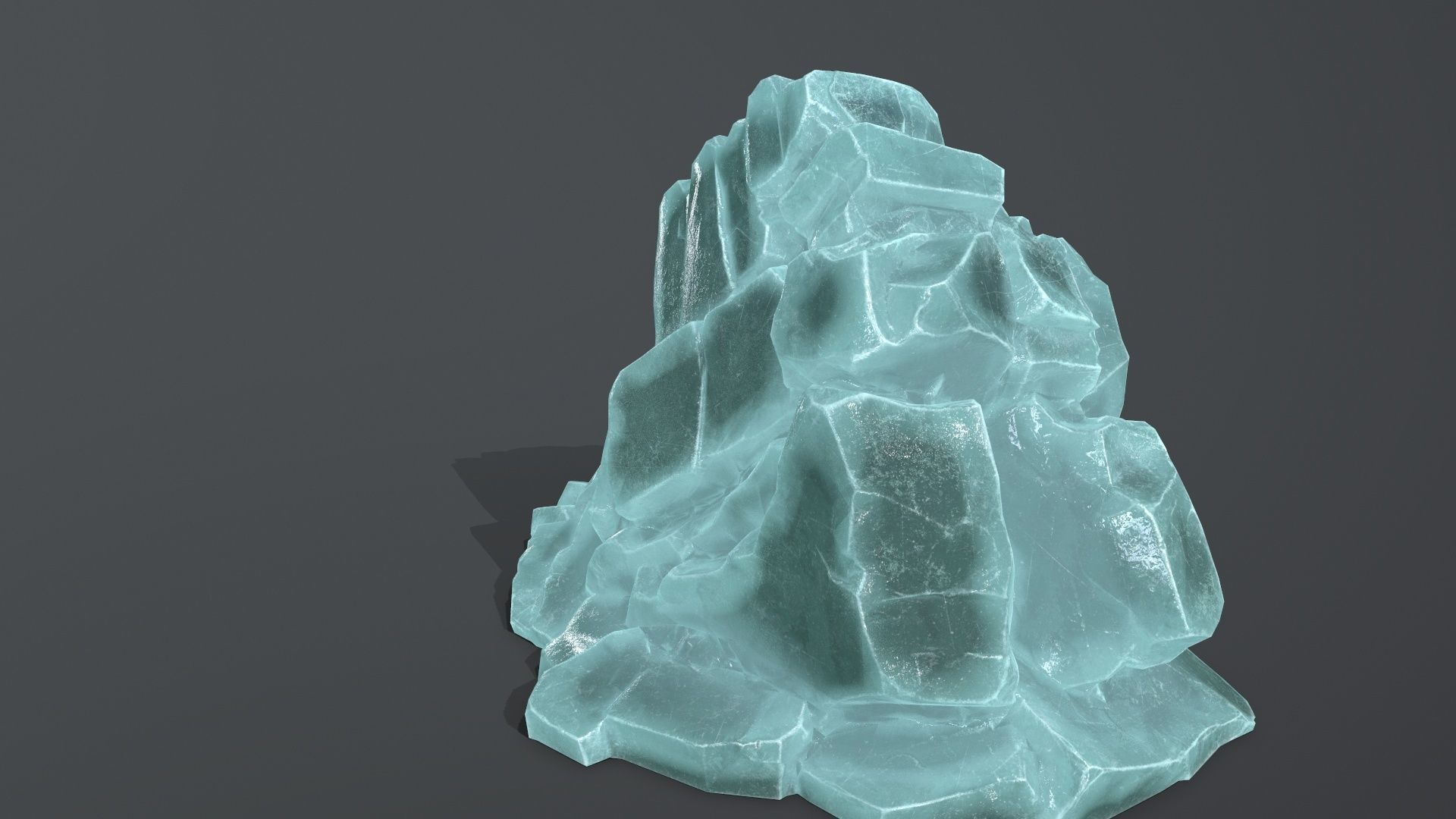 Ice Mountain Low-poly 3D model_13