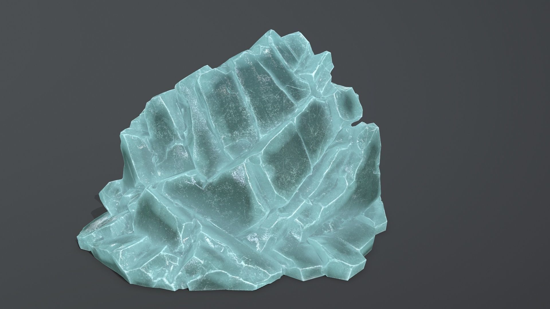 Ice Mountain Low-poly 3D model_9