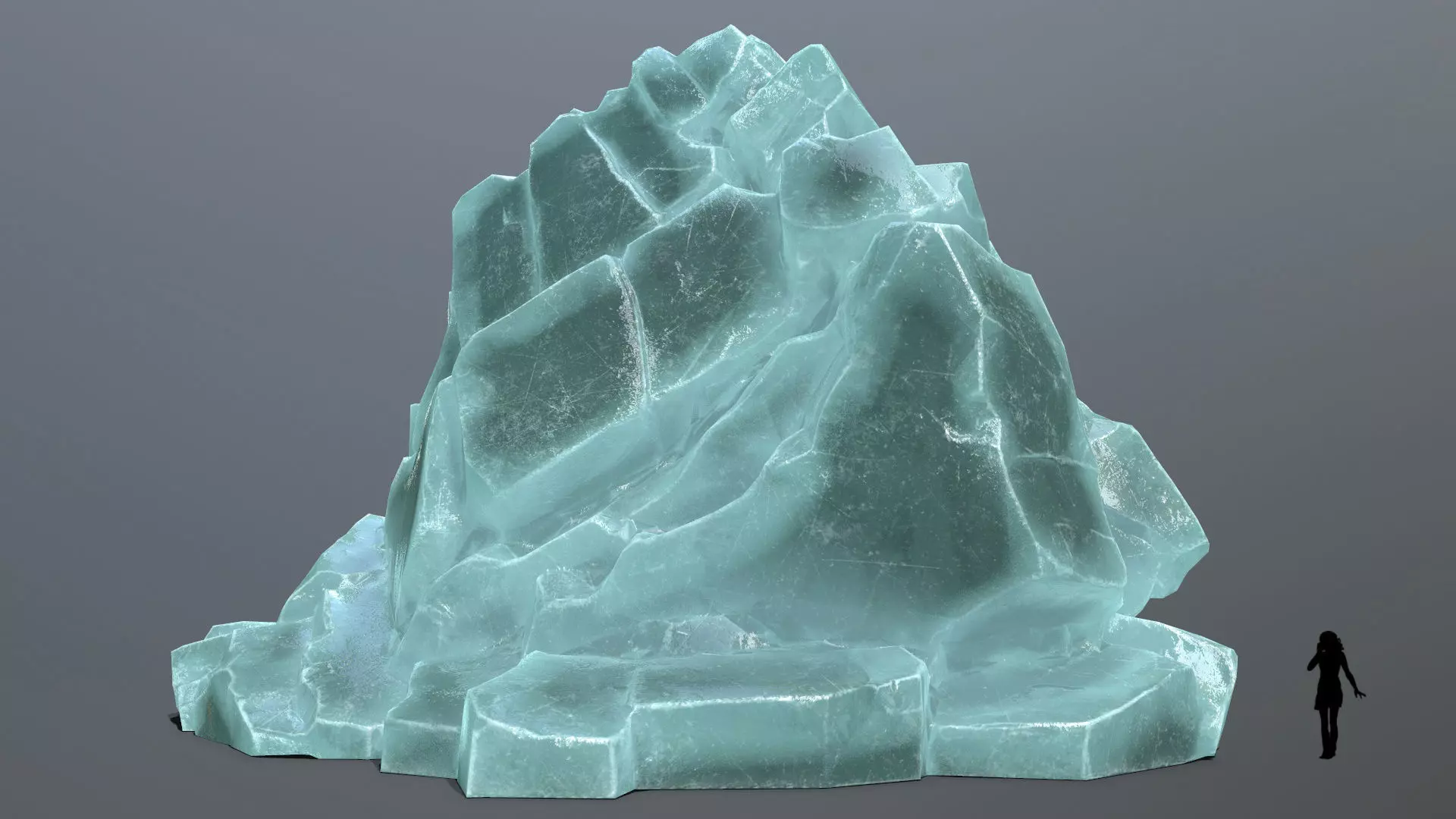 Ice Mountain Low-poly 3D model_0