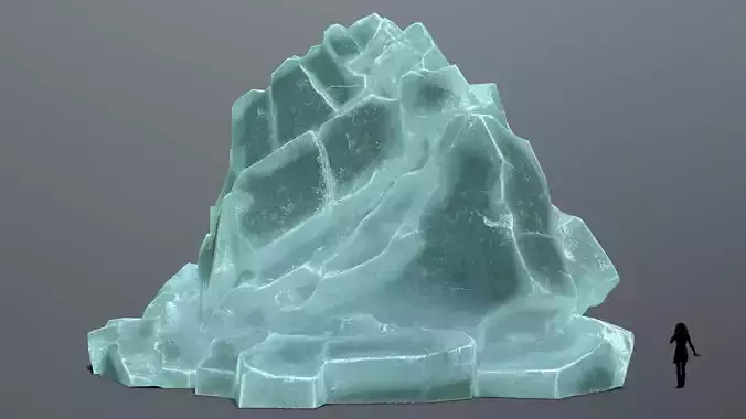 Ice Mountain Low-poly 3D model