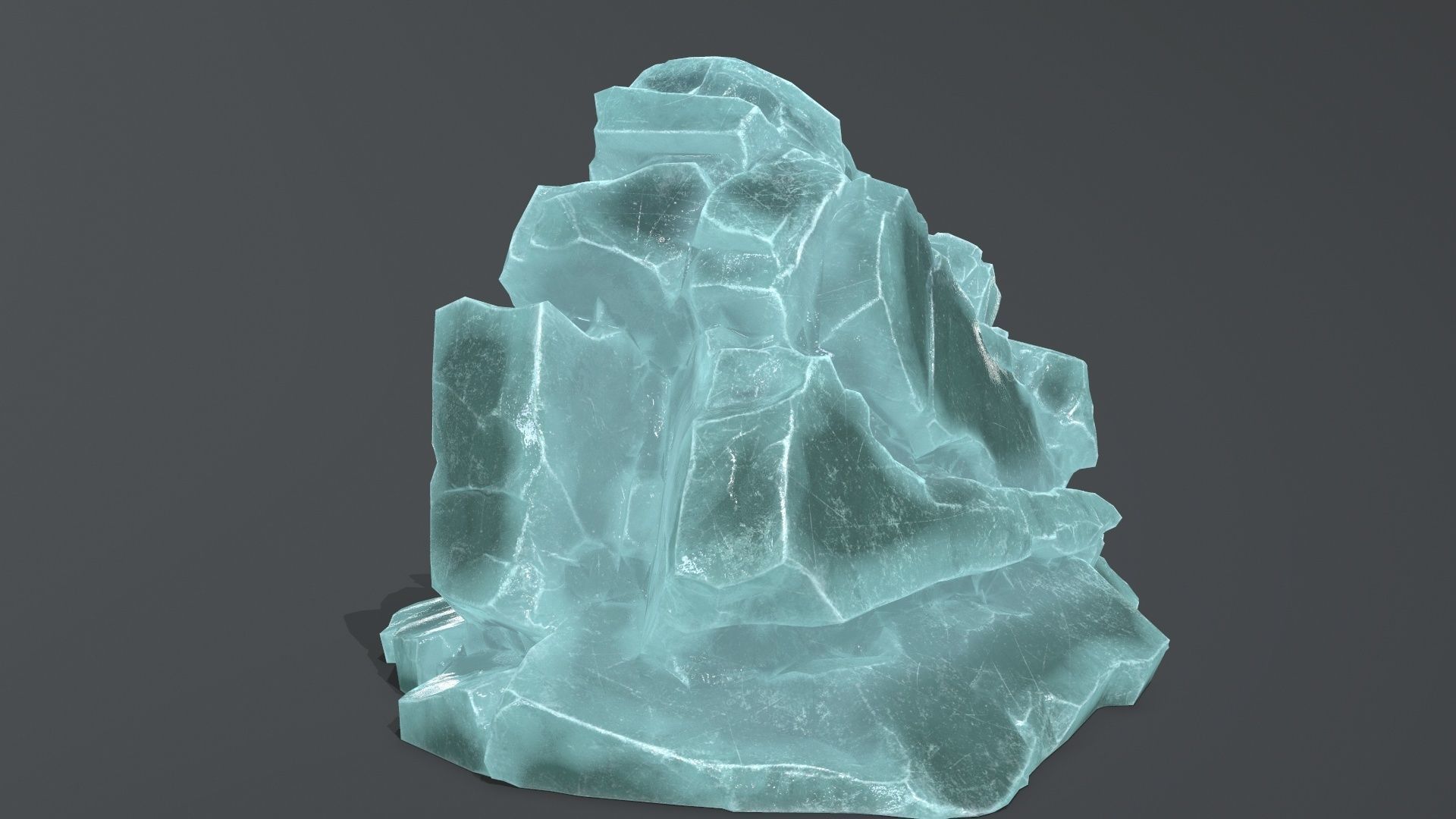 Ice Mountain Low-poly 3D model_6