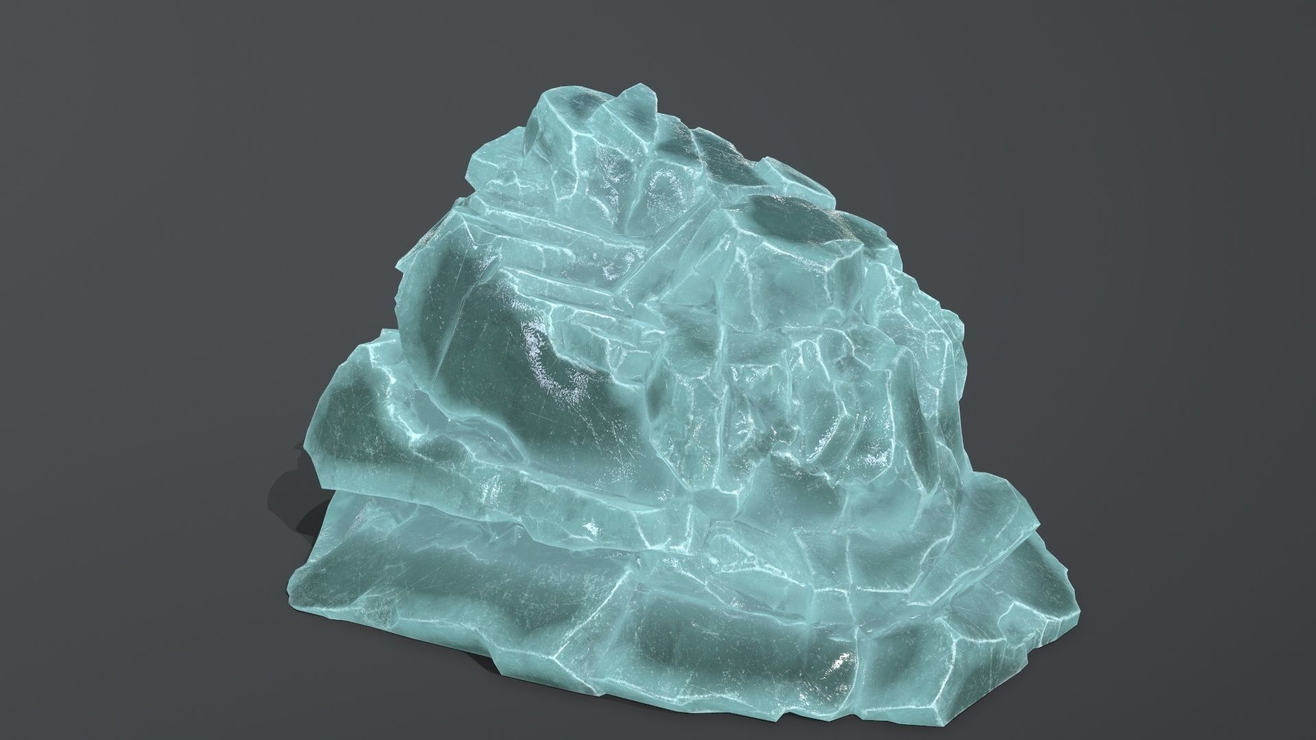 Ice Mountain Low-poly 3D model_11
