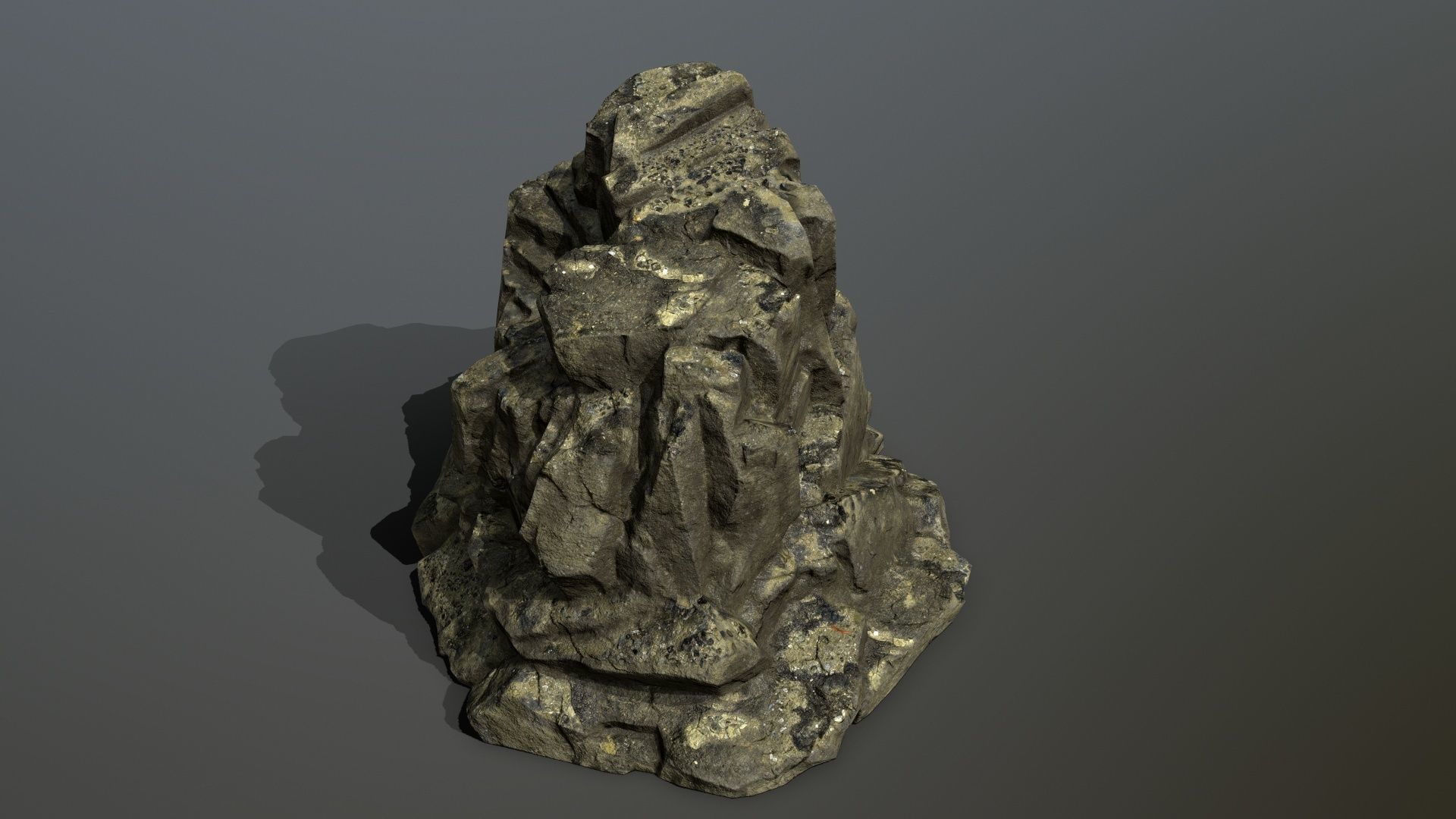 Mountain rock Low-poly 3D model_12