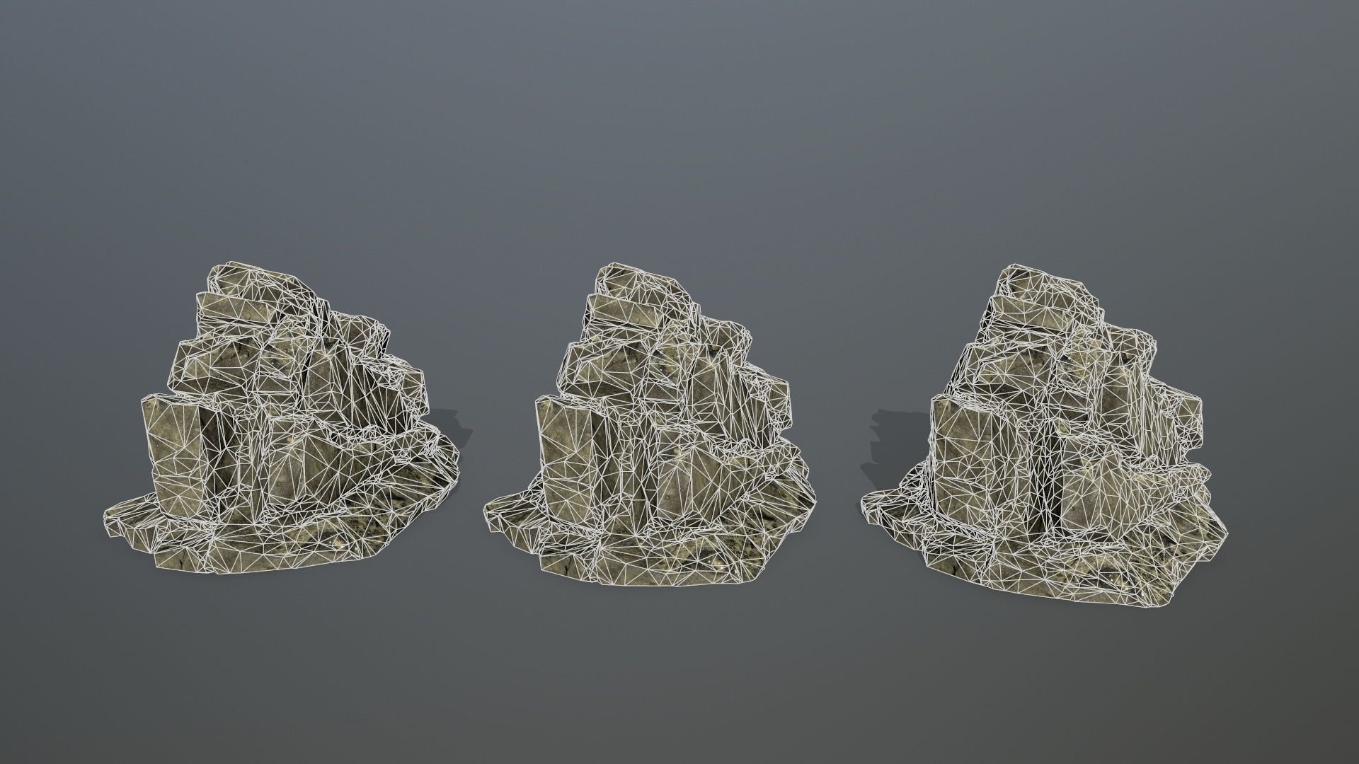 Mountain rock Low-poly 3D model_19