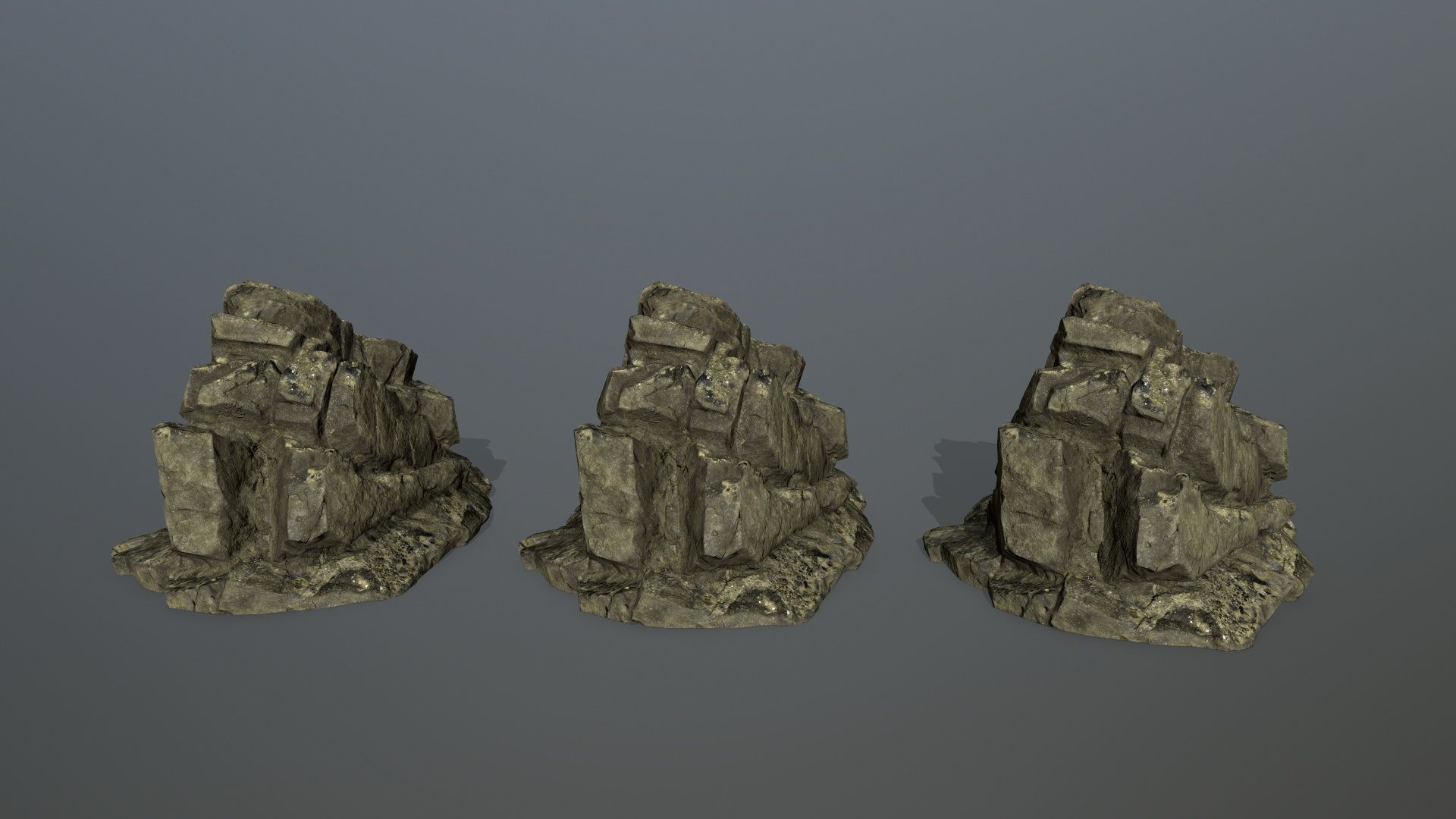 Mountain rock Low-poly 3D model_18