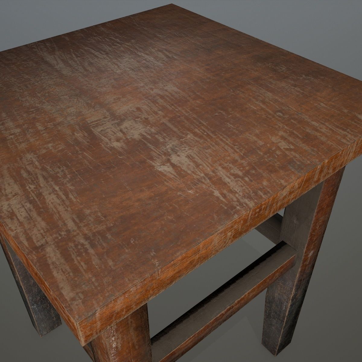Footstool side table Low-poly 3D model_7