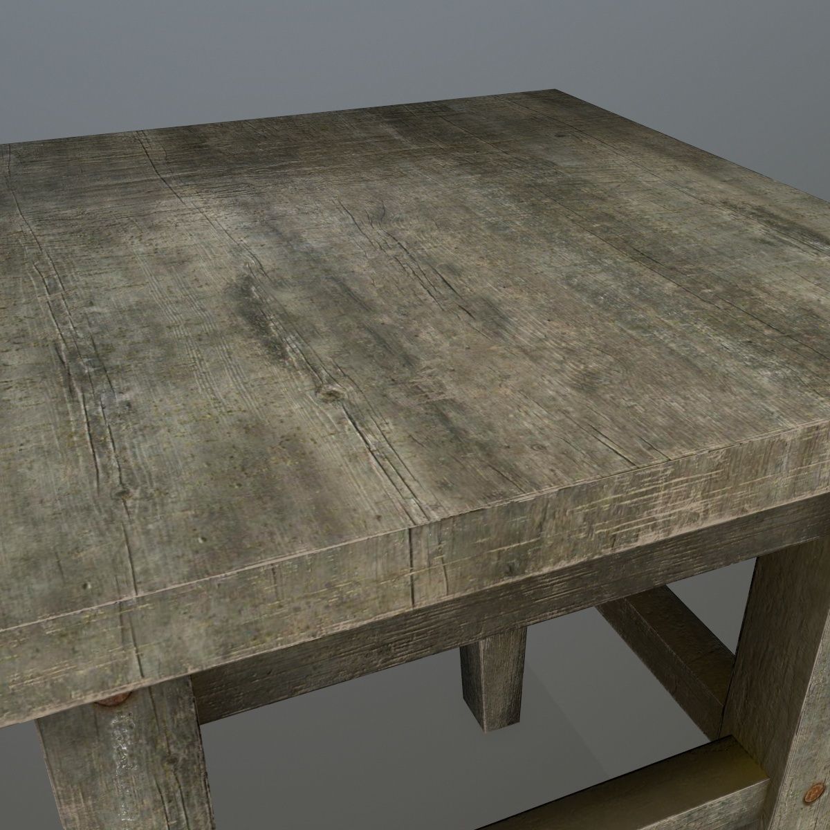 Footstool side table Low-poly 3D model_7