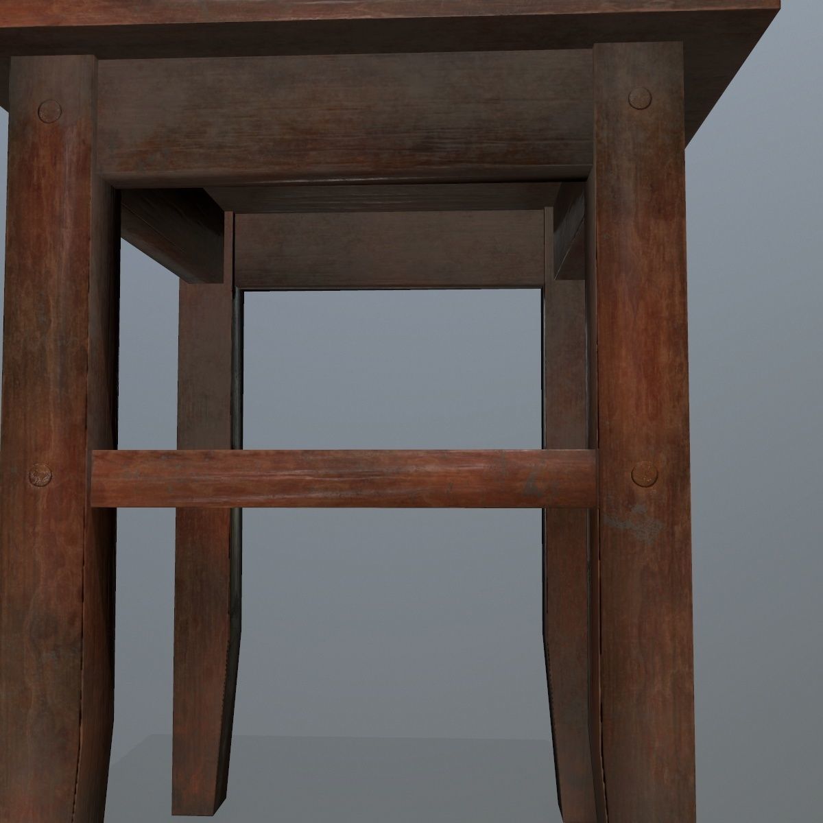 Footstool side table Low-poly 3D model_9