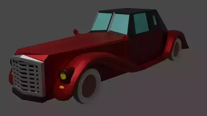 Ancient Car low-poly Low-poly 3D model