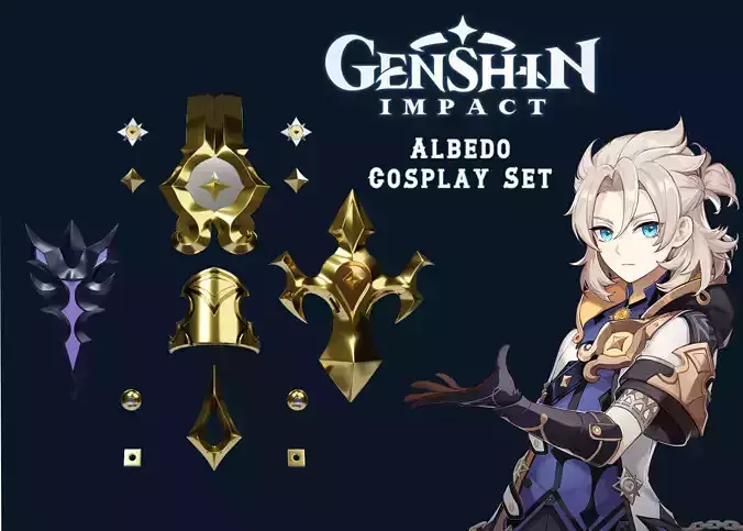 GENSHIN IMPACT ALBEDO COSPLAY SET