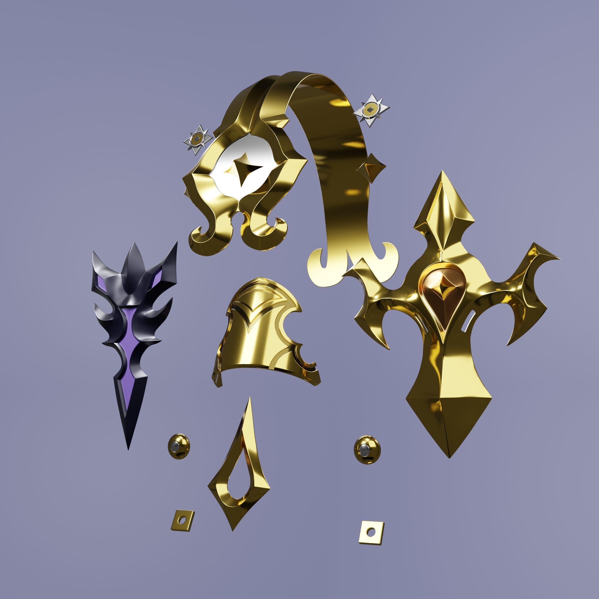 GENSHIN IMPACT ALBEDO COSPLAY SET 3D print model_6