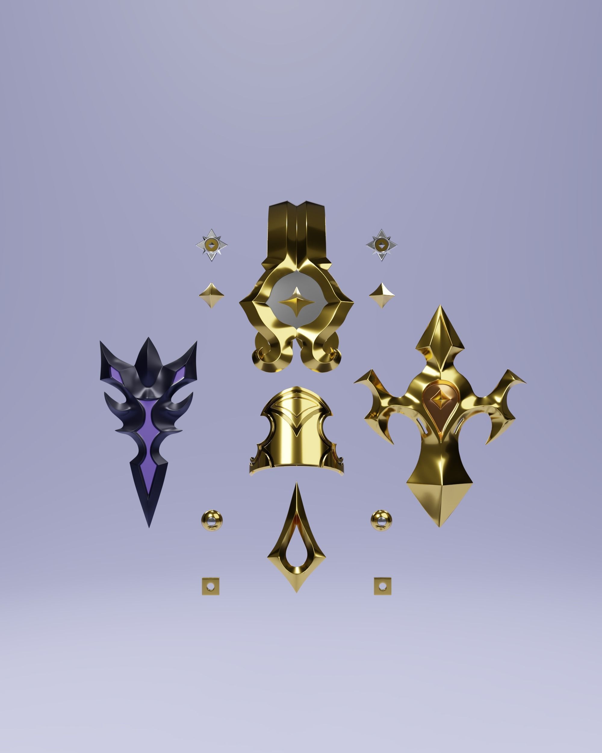 GENSHIN IMPACT ALBEDO COSPLAY SET 3D print model_2