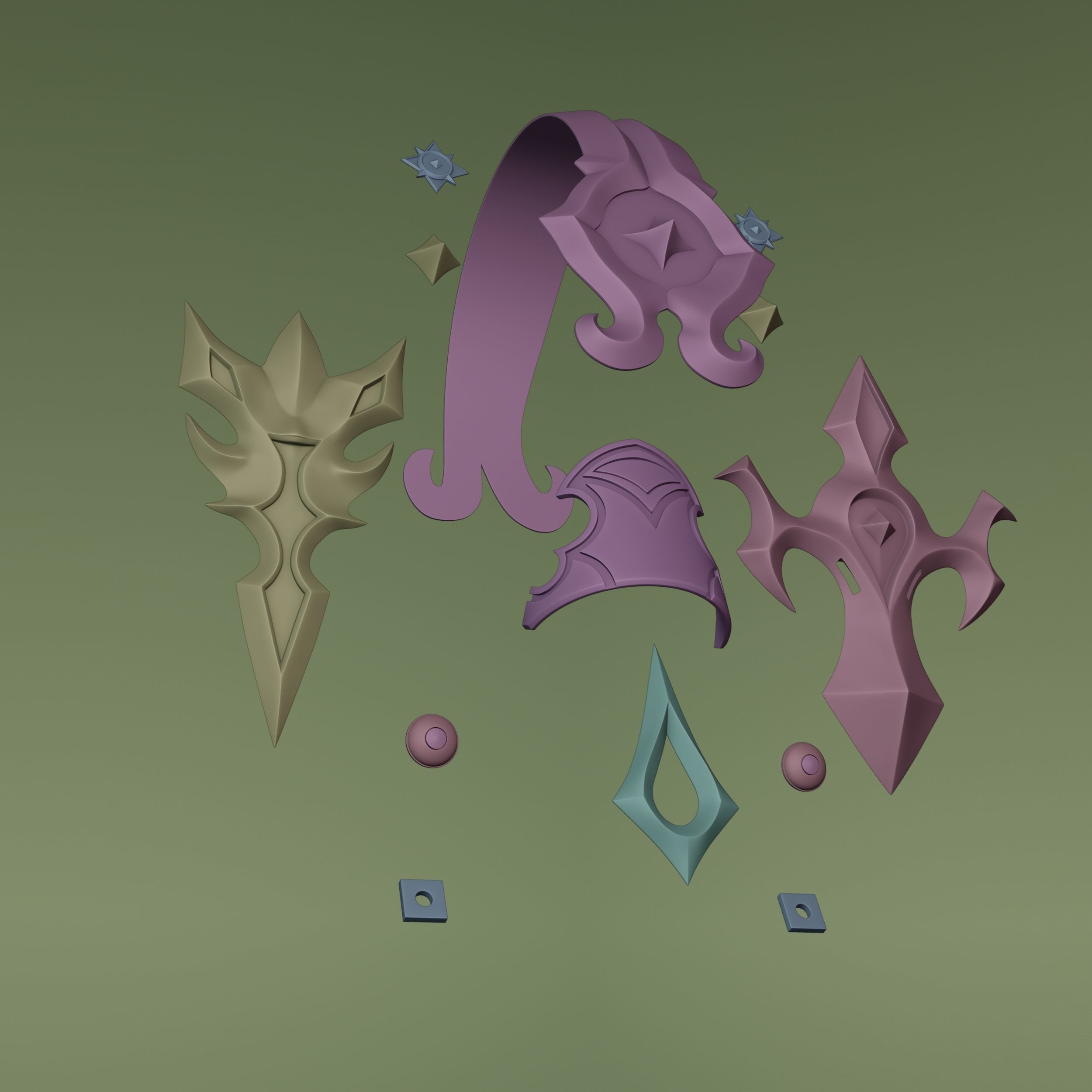 GENSHIN IMPACT ALBEDO COSPLAY SET 3D print model_7