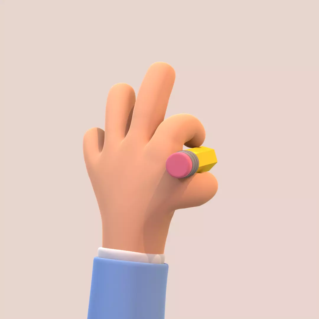 Cartoon Hand Rigged 3D model_0