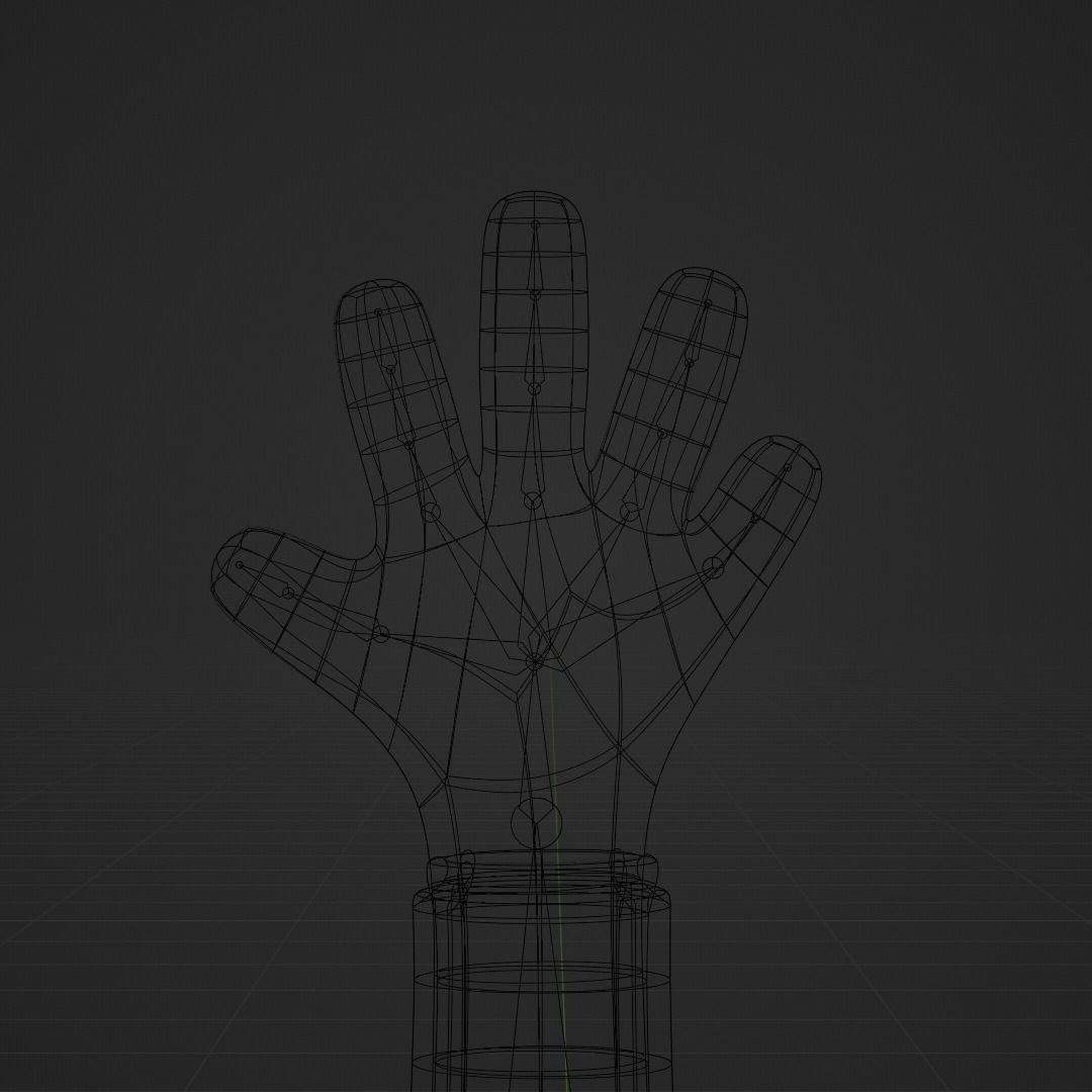 Cartoon Hand Rigged 3D model_4